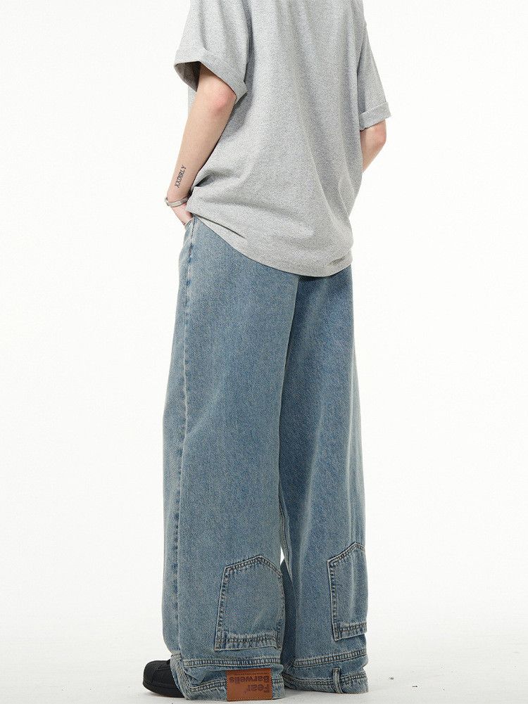 Japanese Brand × Jean Men's American retro washed loose straight jeans Size US 32 / EU 48 - 6 Thumbnail