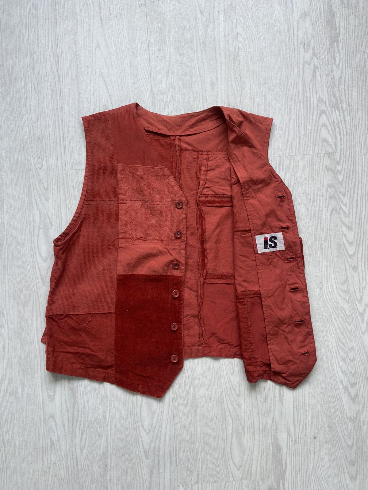 Issey Miyake Vintage 1980’s Archive Issey Miyake I.S Label Patchwork Vest Size US M / EU 48-50 / 2 - 3 Thumbnail
