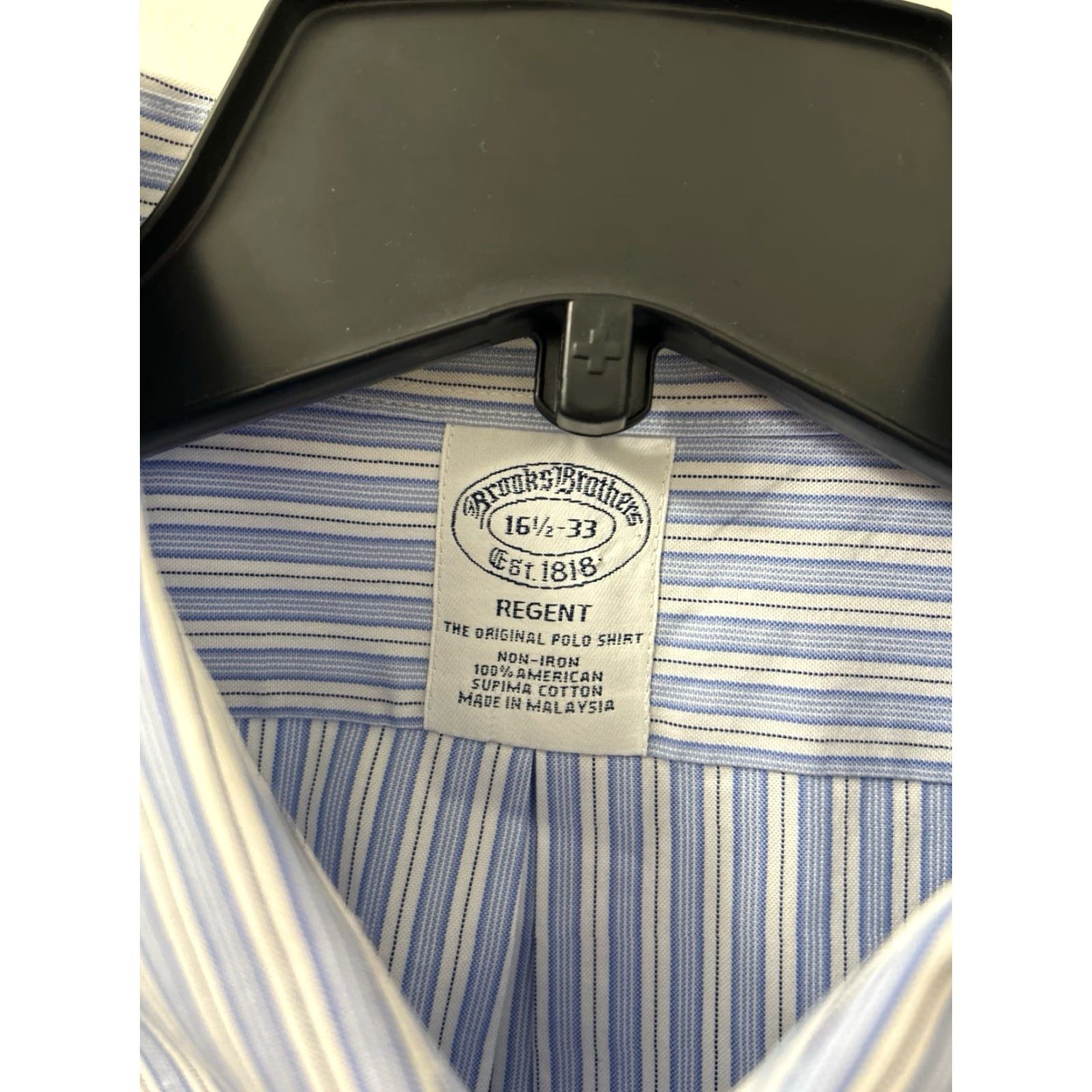 Brooks Brothers Brooks Brothers Original Polo Shirt Mens 16.5 Blue White Striped Button Up L/S Dress Shirt Size US XL / EU 56 / 4 - 6 Thumbnail