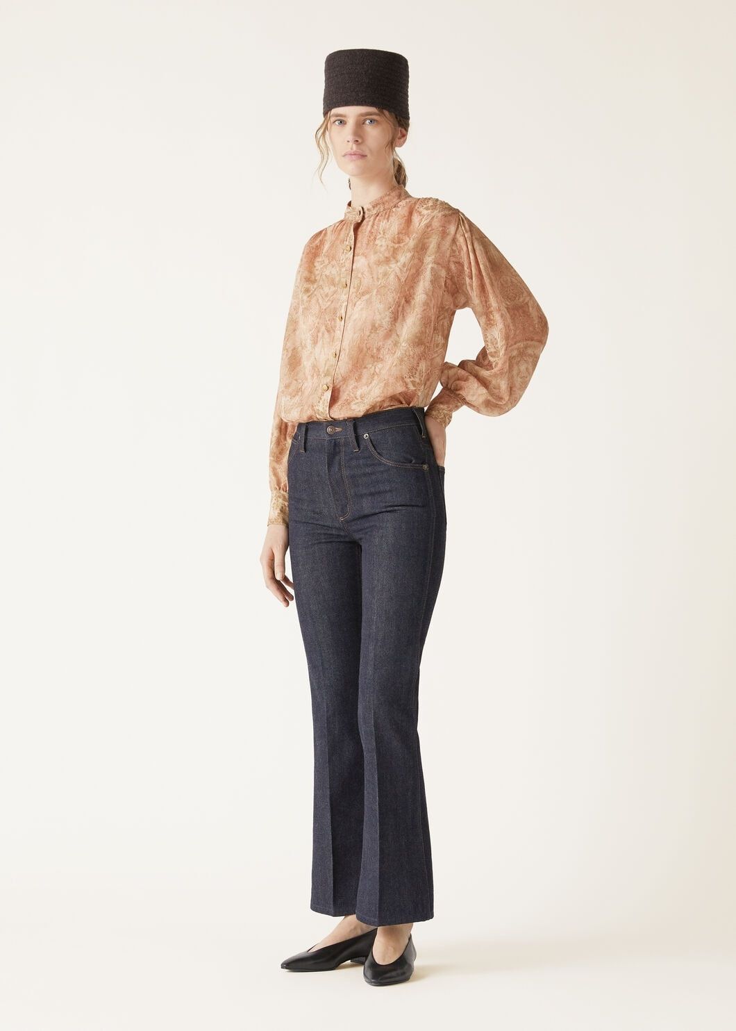 Loro Piana o1srvl11e0825 FAO4075 Wool Renee Shirt in Light Brown Size XS / US 0-2 / IT 36-38 - 2 Thumbnail