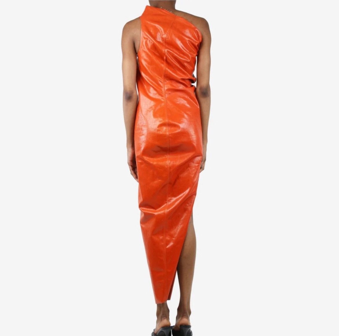 Rick Owens Rick Owens One-Shoulder Coated Mini Dress Size M / US 6-8 / IT 42-44 - 5 Thumbnail