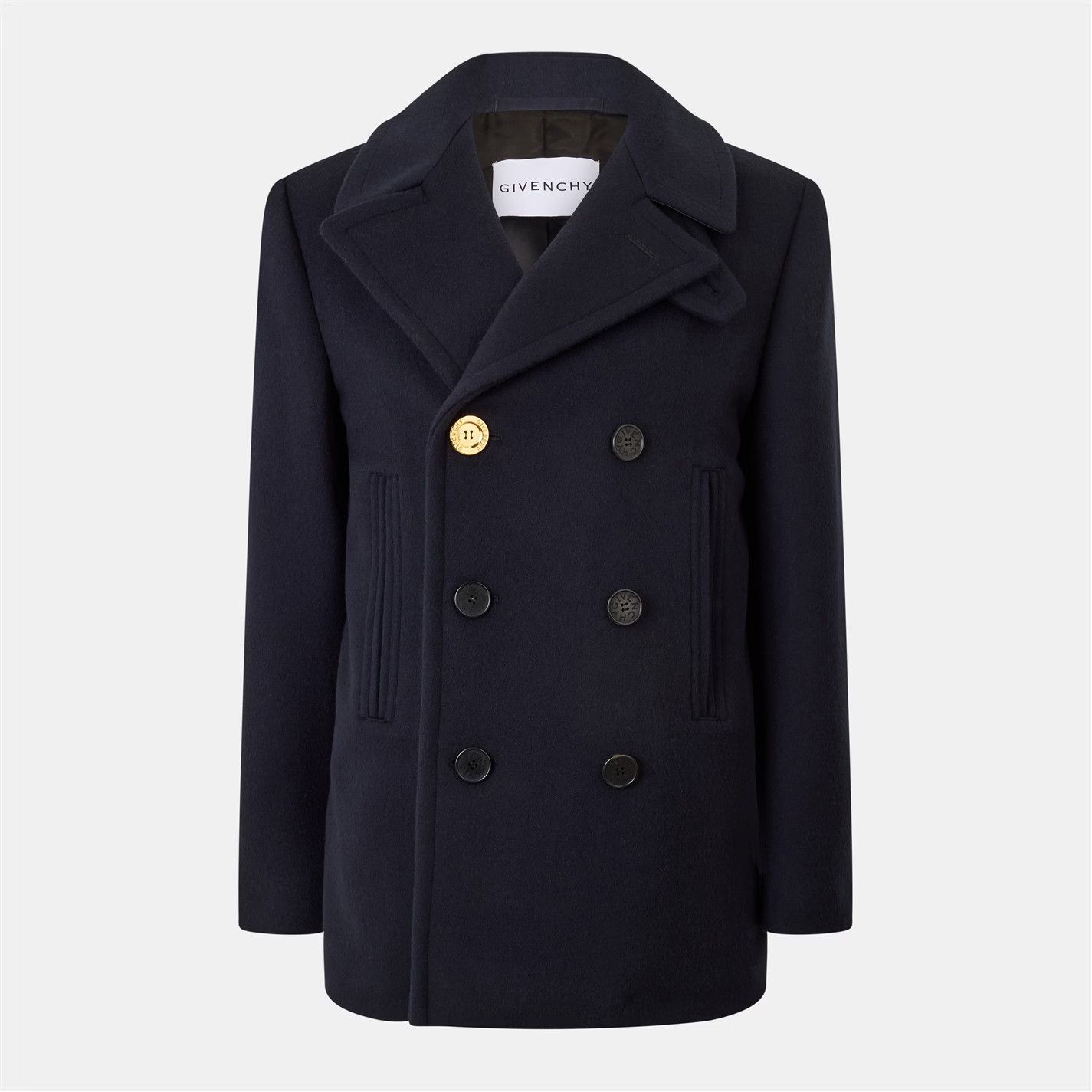 Givenchy o1g2r1mq0426 Double-Breasted Peacoat in Navy Size US L / EU 52-54 / 3 - 1 Thumbnail