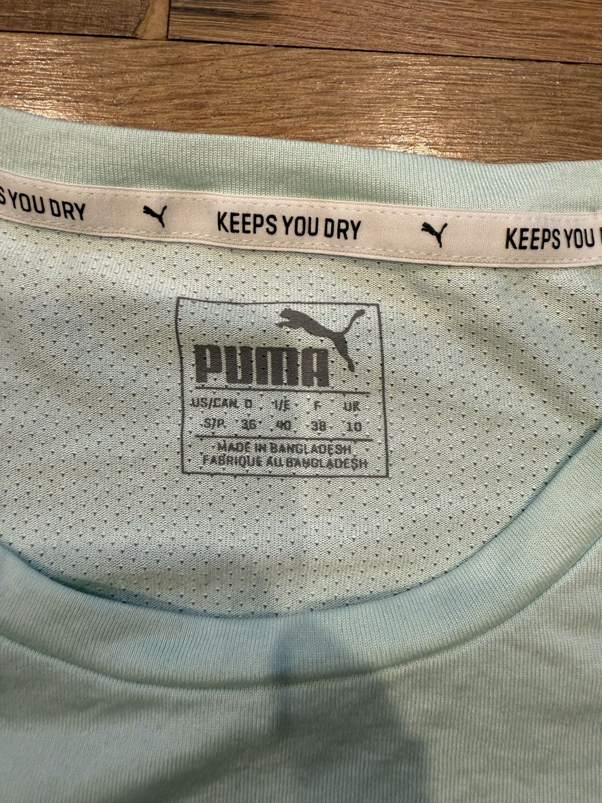 Puma Mint Green Athletic Puma Shirt Size S / US 4 / IT 40 - 2 Thumbnail