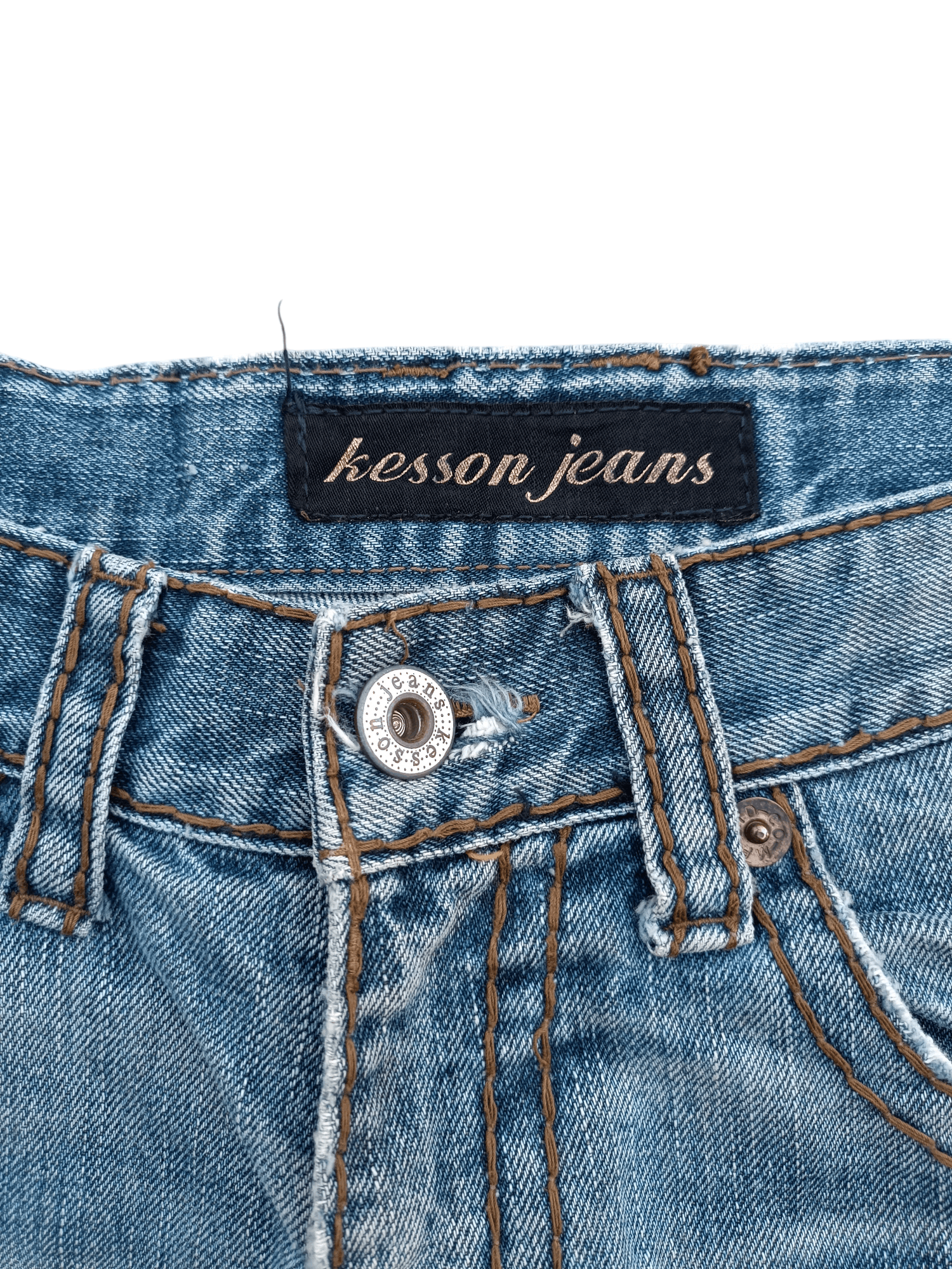 If Six Was Nine × Japanese Brand × Le Grande Bleu (L.G.B.) FLARED🔥Japanese Brand Kesson Distressed Whiskers Denim E192 Size US 31 - 5 Thumbnail
