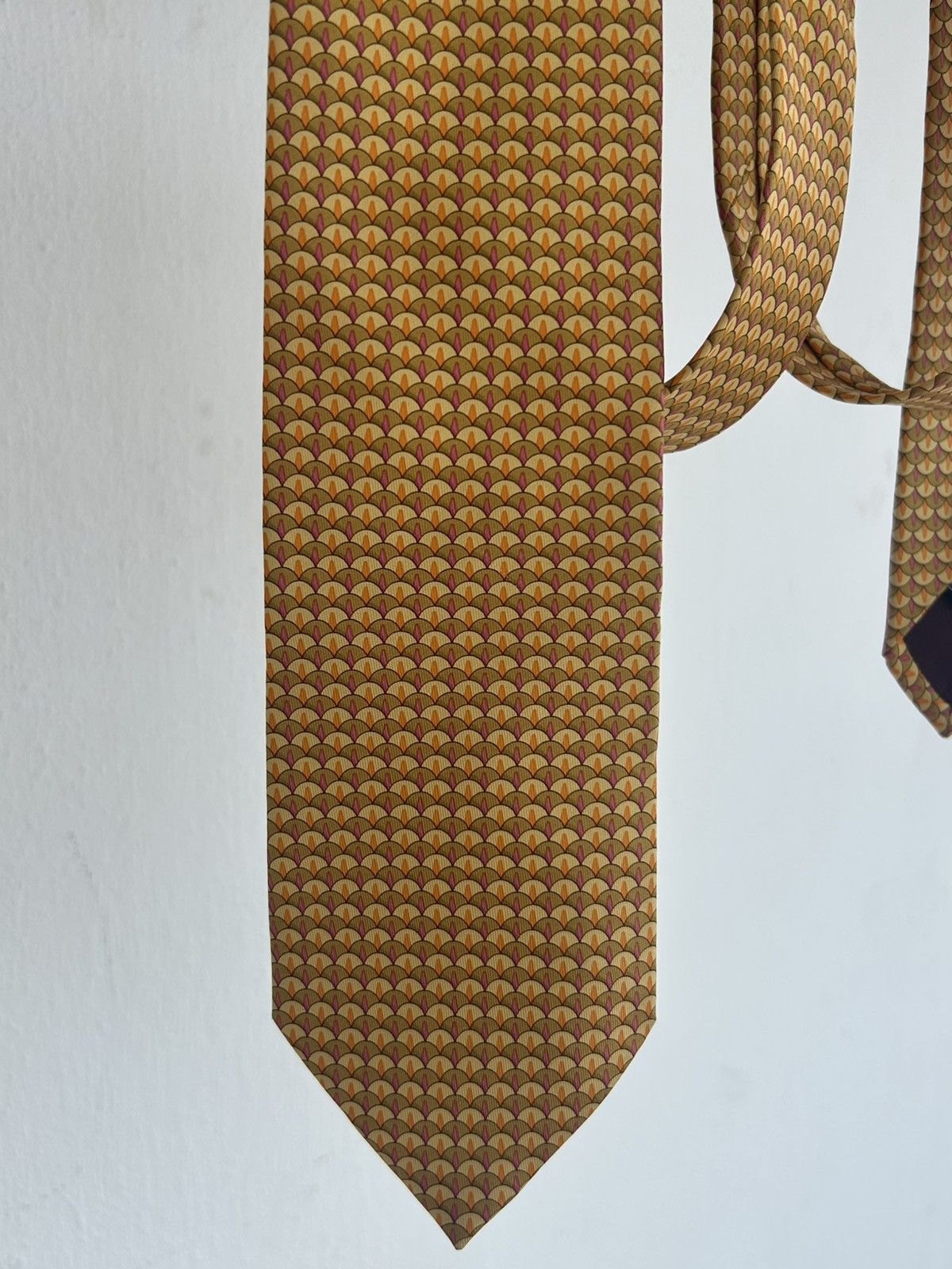 Salvatore Ferragamo Salvatore Ferragamo Vintage Tie Gold Size ONE SIZE - 3 Thumbnail