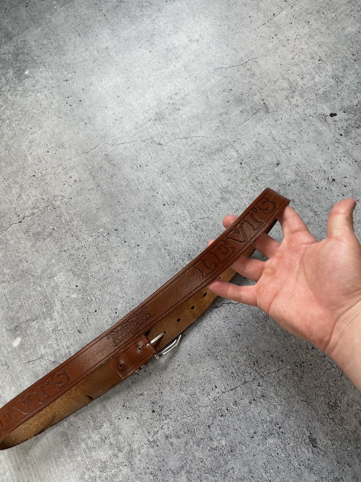 Other Vintage Levis Belt Brown Leather Y2K Size ONE SIZE - 6 Thumbnail