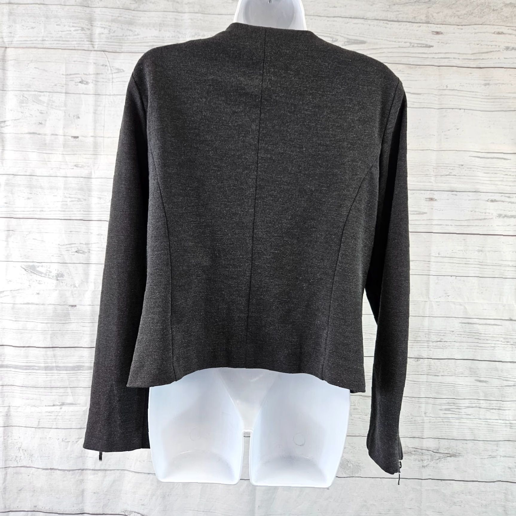 Vintage Christopher Banks Womens Jacket L Solid Gray Long Sleeve Zip Size L / US 10 / IT 46 - 5 Thumbnail