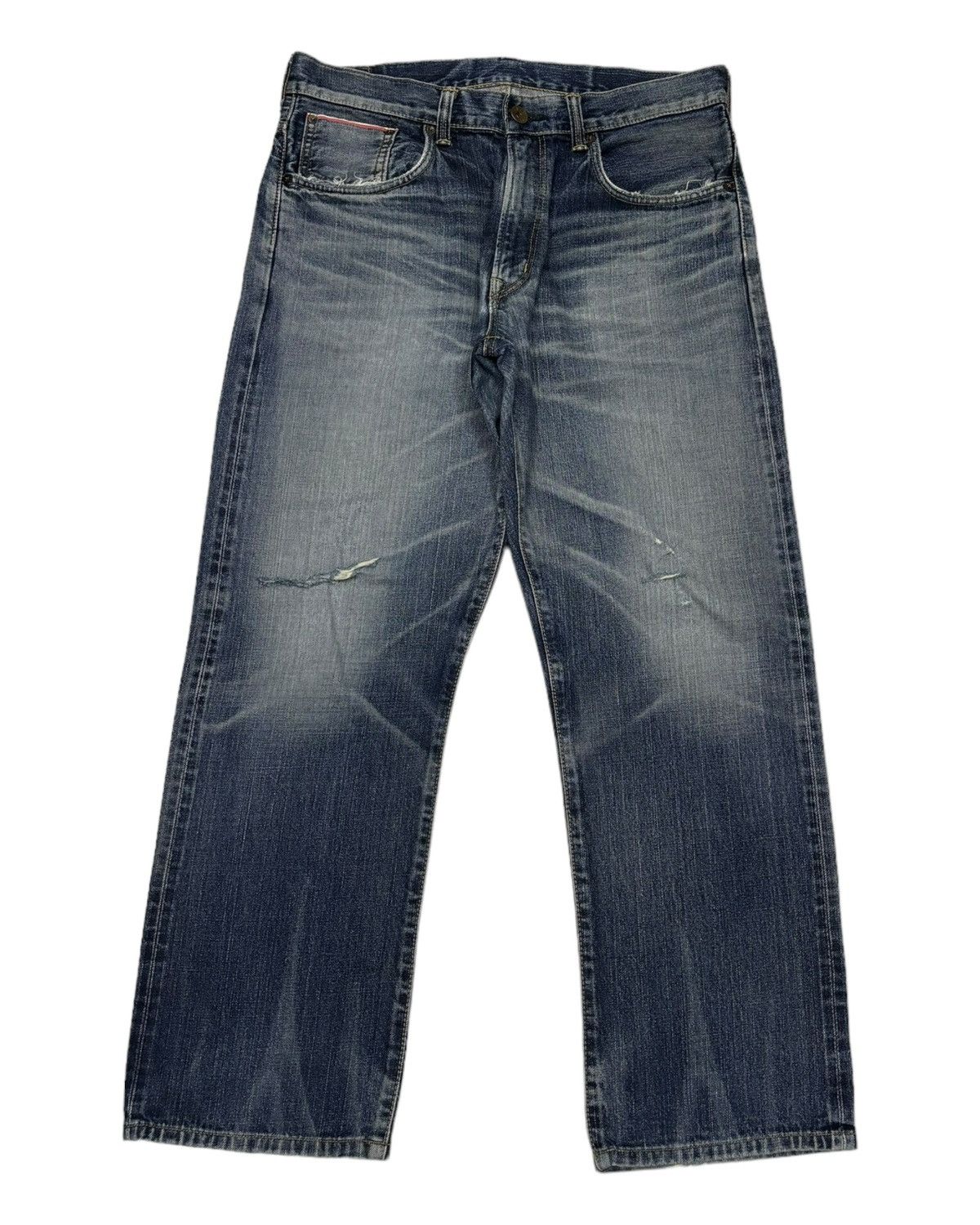 Edwin Vintage Edwin 70s Selvage Buckle Back Distressed Denim Jeans Size US 36 / EU 52 - 3 Thumbnail