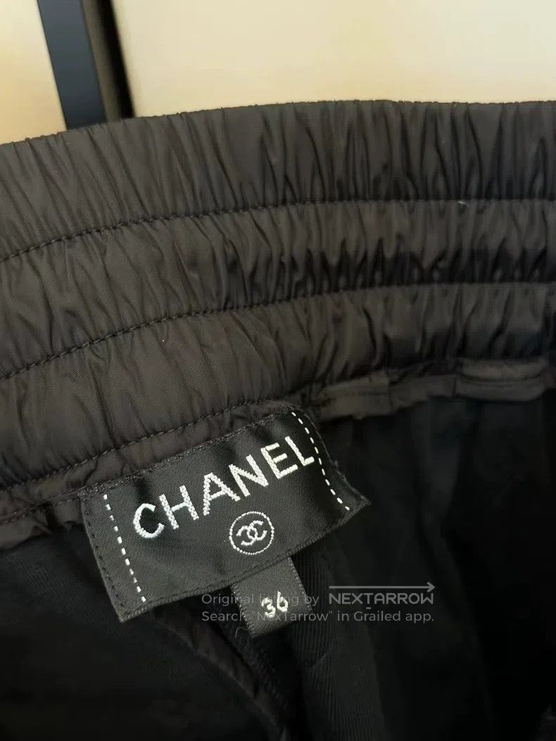 Chanel Chanel Diamond checkered black drawstring elastic shorts Size 24" / US 00 / IT 34 - 4 Thumbnail