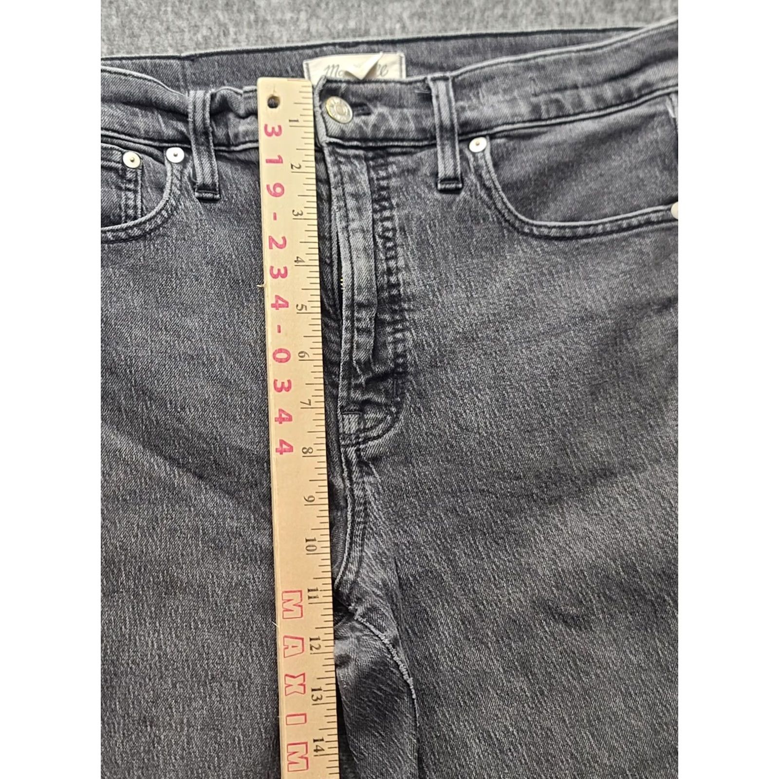 Madewell Madewell Jeans Womens 30x26 Regular Fit Tapered Leg Stretch Denim 5-Pocket Zipper Button Black Vintage: No Size 30" / US 8 / IT 44 - 5 Thumbnail