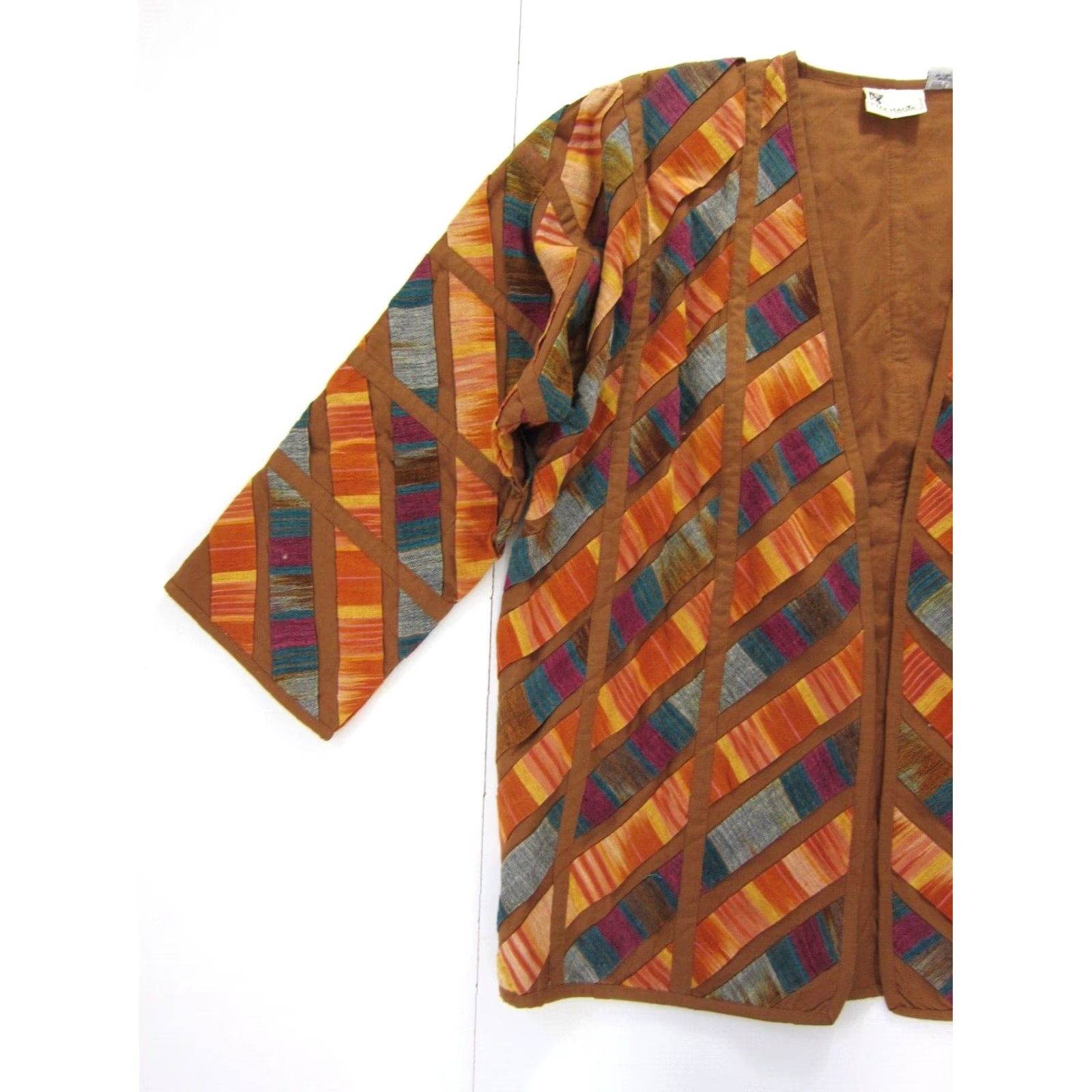 Vintage Vtg Yak Magic Nepal Brown Orange Cotton Pocket Oversize Blazer Jacket Medium Size M / US 6-8 / IT 42-44 - 5 Thumbnail