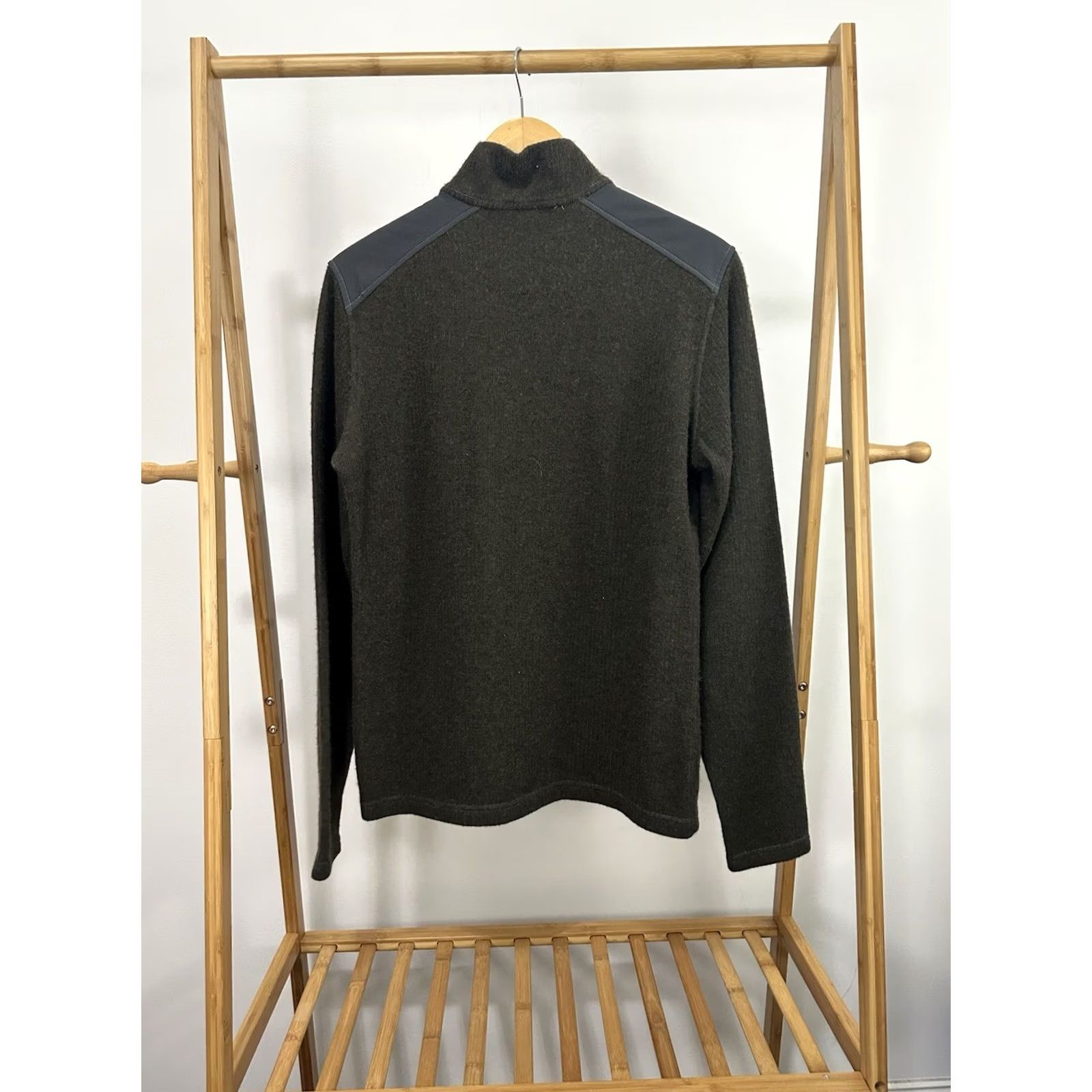 Vintage Kuhl Men's M OD Green Wool Blend Chianti Fleece 1/4 Zip Outdoor Sweater Size US M / EU 48-50 / 2 - 2 Thumbnail