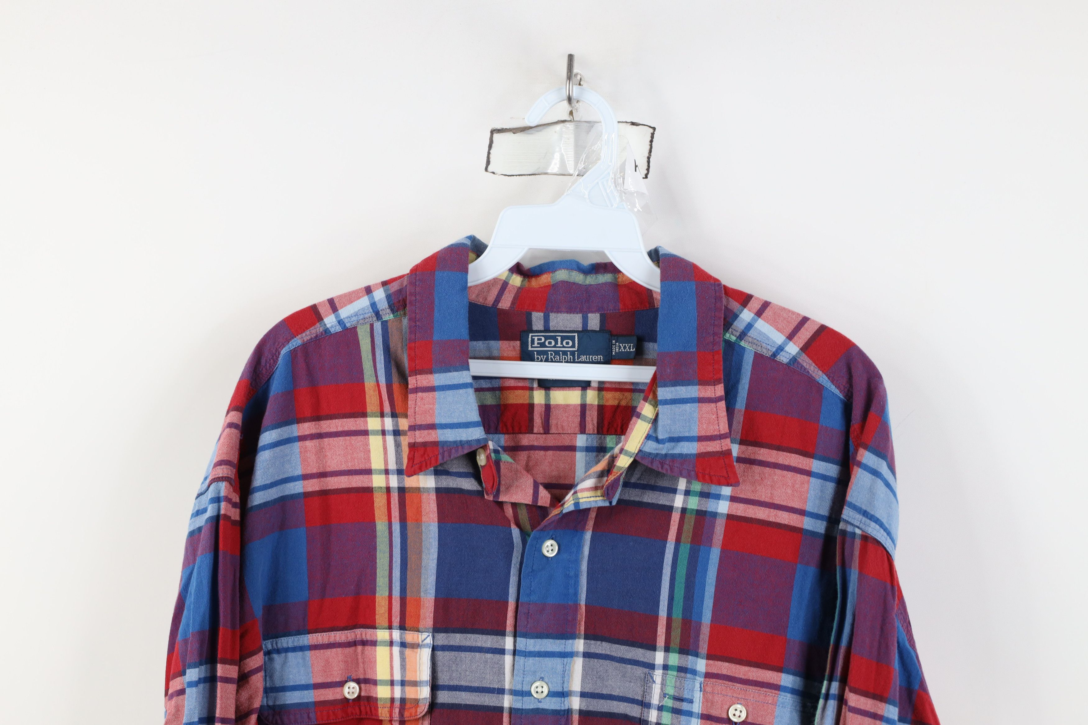 Ralph Lauren Vintage 90s Ralph Lauren Madras Plaid Button Shirt Rainbow Size US XXL / EU 58 / 5 - 2 Thumbnail