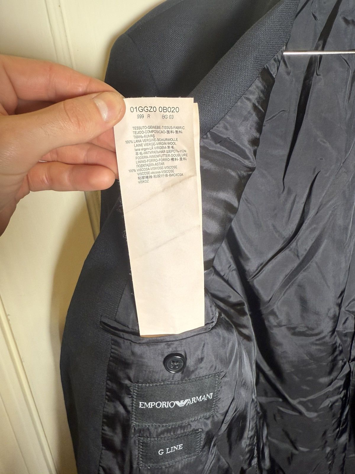 Emporio Armani Emporio Armani comfort-fit single breasted jacket Size 38S - 7 Thumbnail