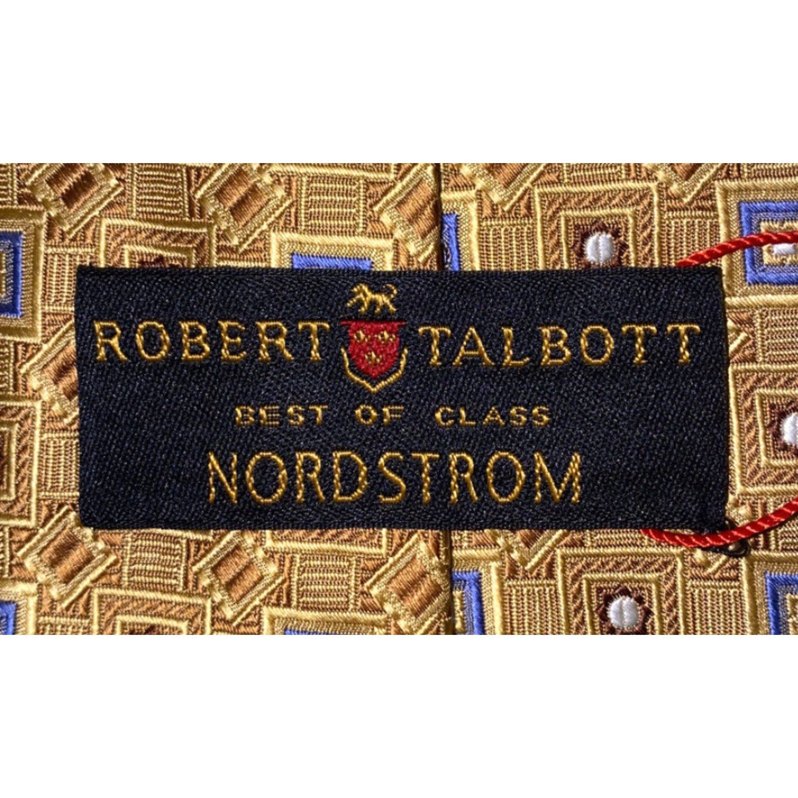 Robert Talbott Robert Talbott Men Gold Geometric Tie - Nordstrom Brand, Classic Business Accessory Size ONE SIZE - 4 Thumbnail