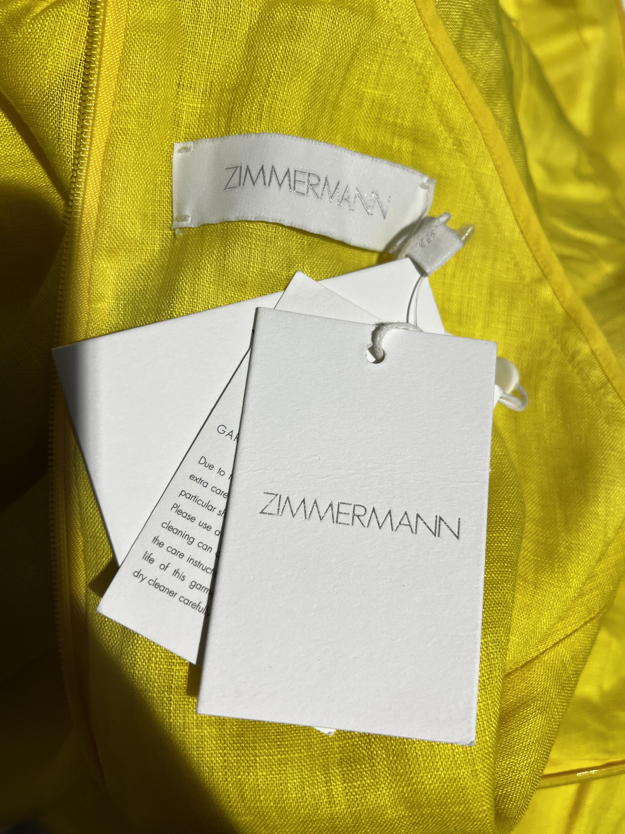 Zimmermann SHELLY PLUNGE BOW MINI DRESS Size L / US 10 / IT 46 - 5 Thumbnail