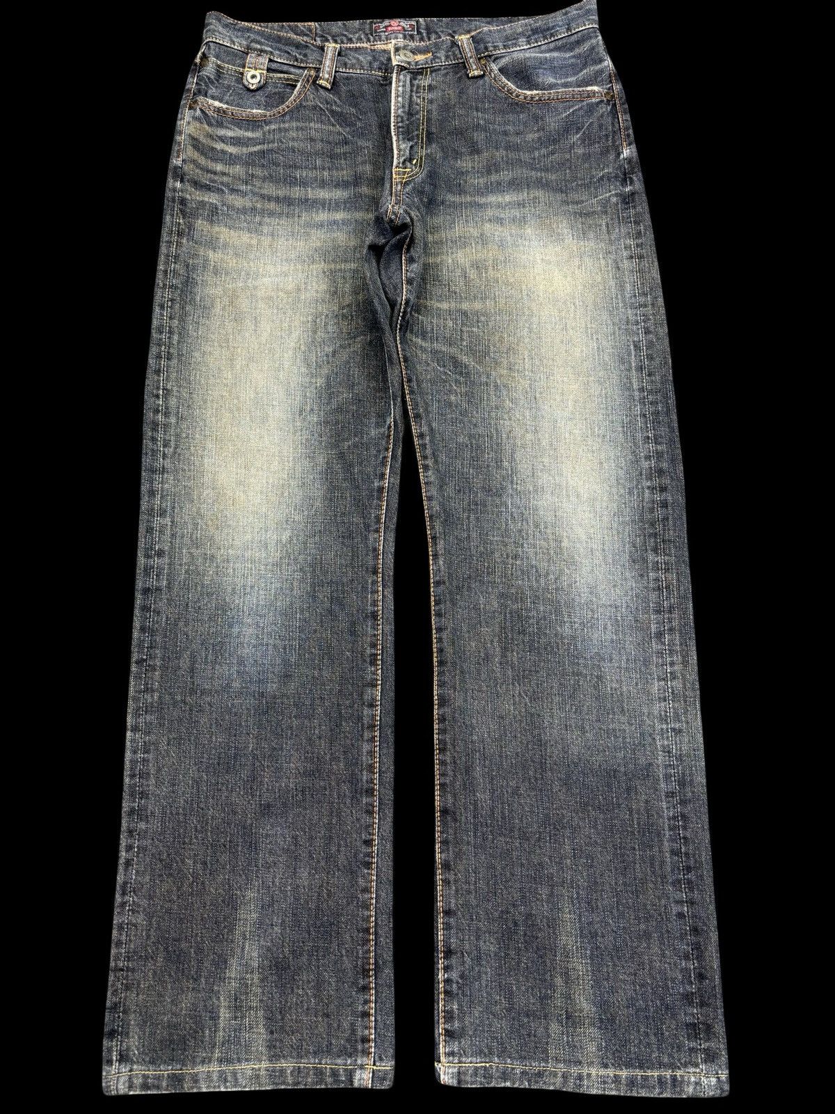 Japanese Brand 💥Sick 90s Style💥GLHeart Mud Stone Wash Denim F761 Size US 33 - 1 Thumbnail