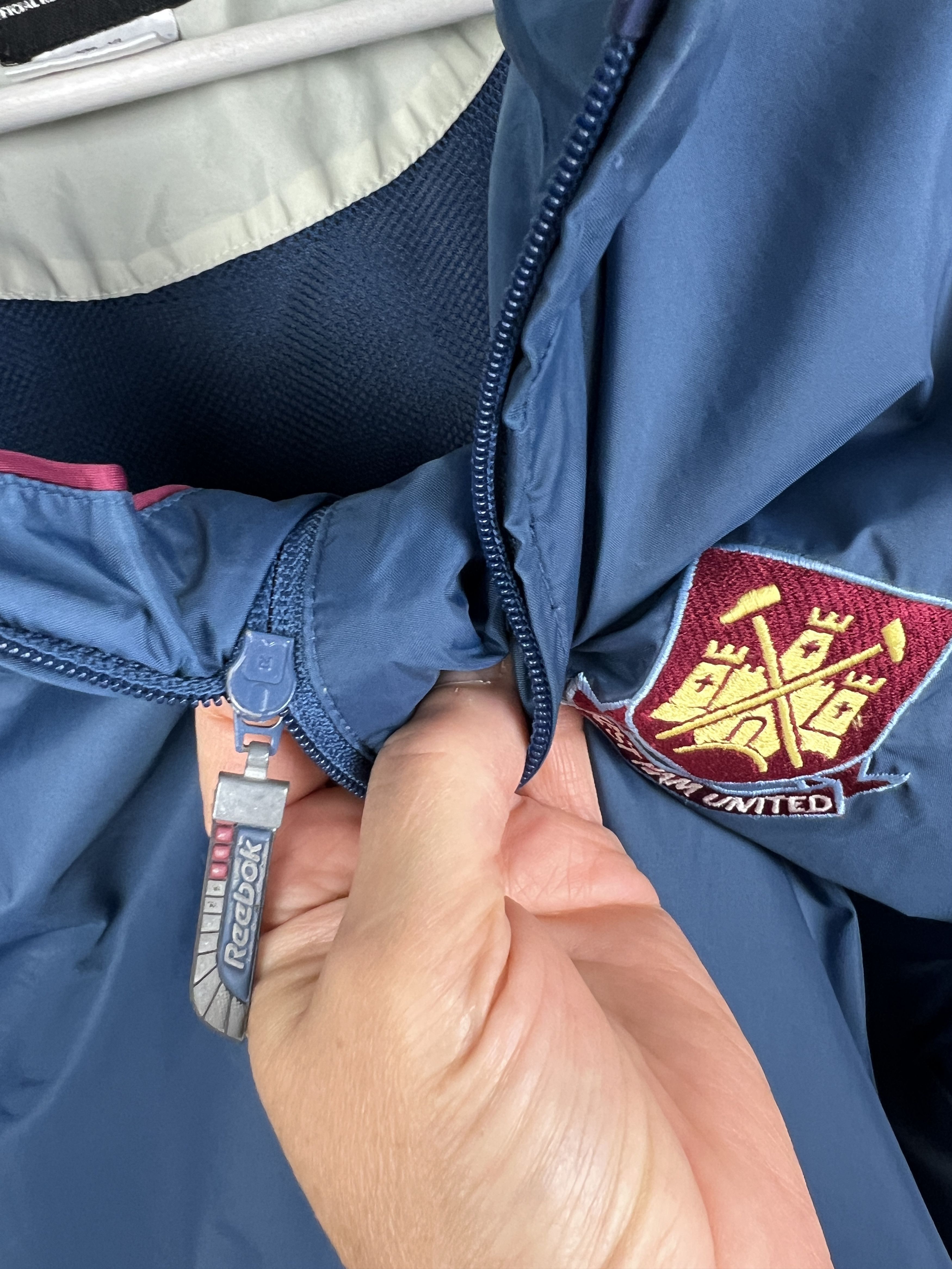 Reebok West Ham United Football Jacket Soccer Track Top Windbreaker Size US XL / EU 56 / 4 - 4 Thumbnail