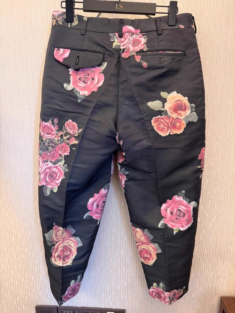 Comme des Garcons Comme Des Garcons size S Floral jacquard embroidered pants Size 24" / US 00 / IT 34 - 1 Thumbnail