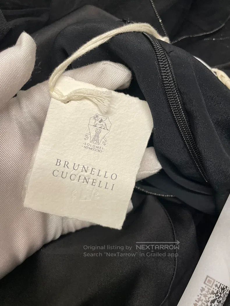 Brunello Cucinelli Brunello Cucinelli Black Beaded Polyester Dress Size M / US 6-8 / IT 42-44 - 8 Thumbnail