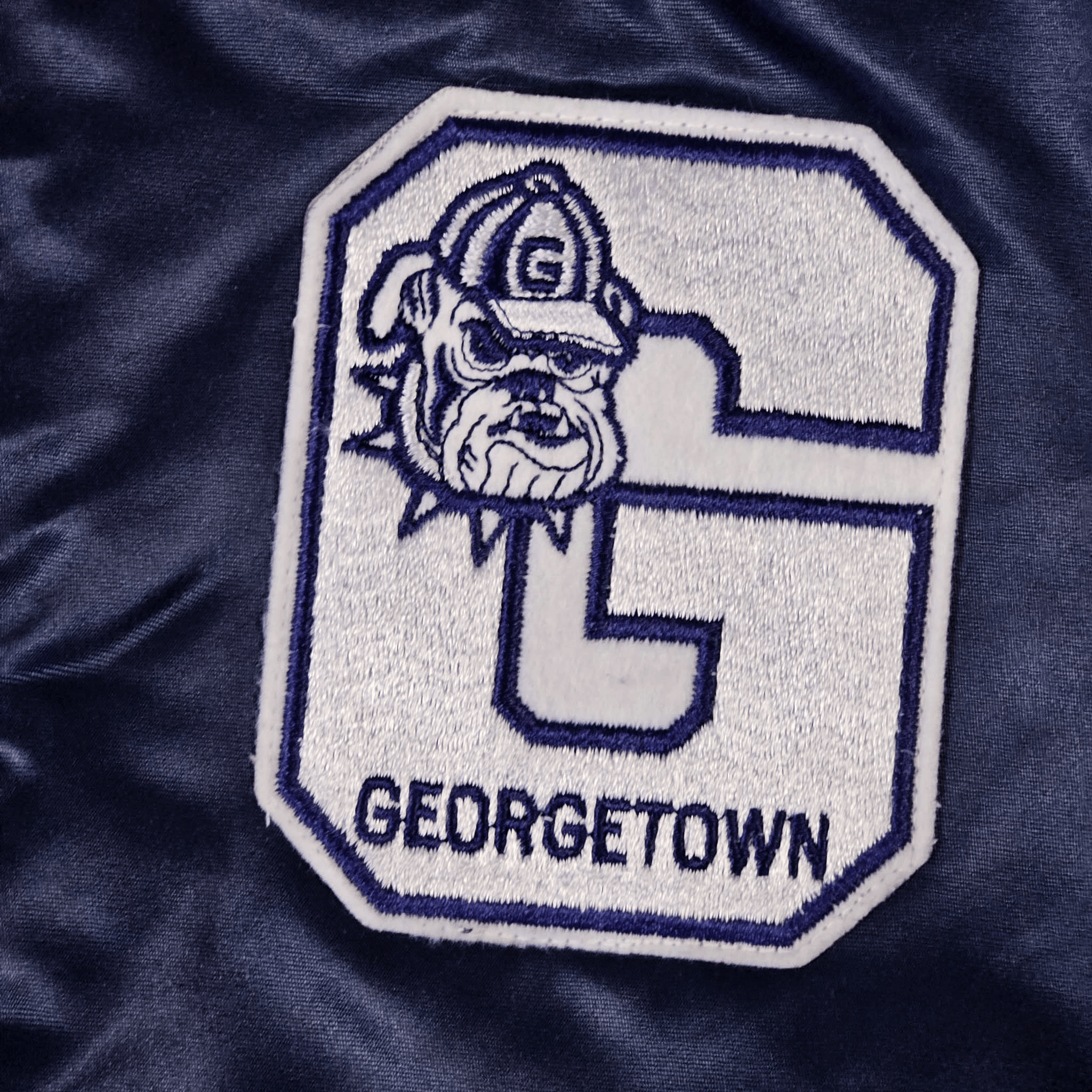 Chalk Line Georgetown Hoyas Vintage 90s Chalk Line Satin Bomber Jacket Size US XL / EU 56 / 4 - 4 Thumbnail