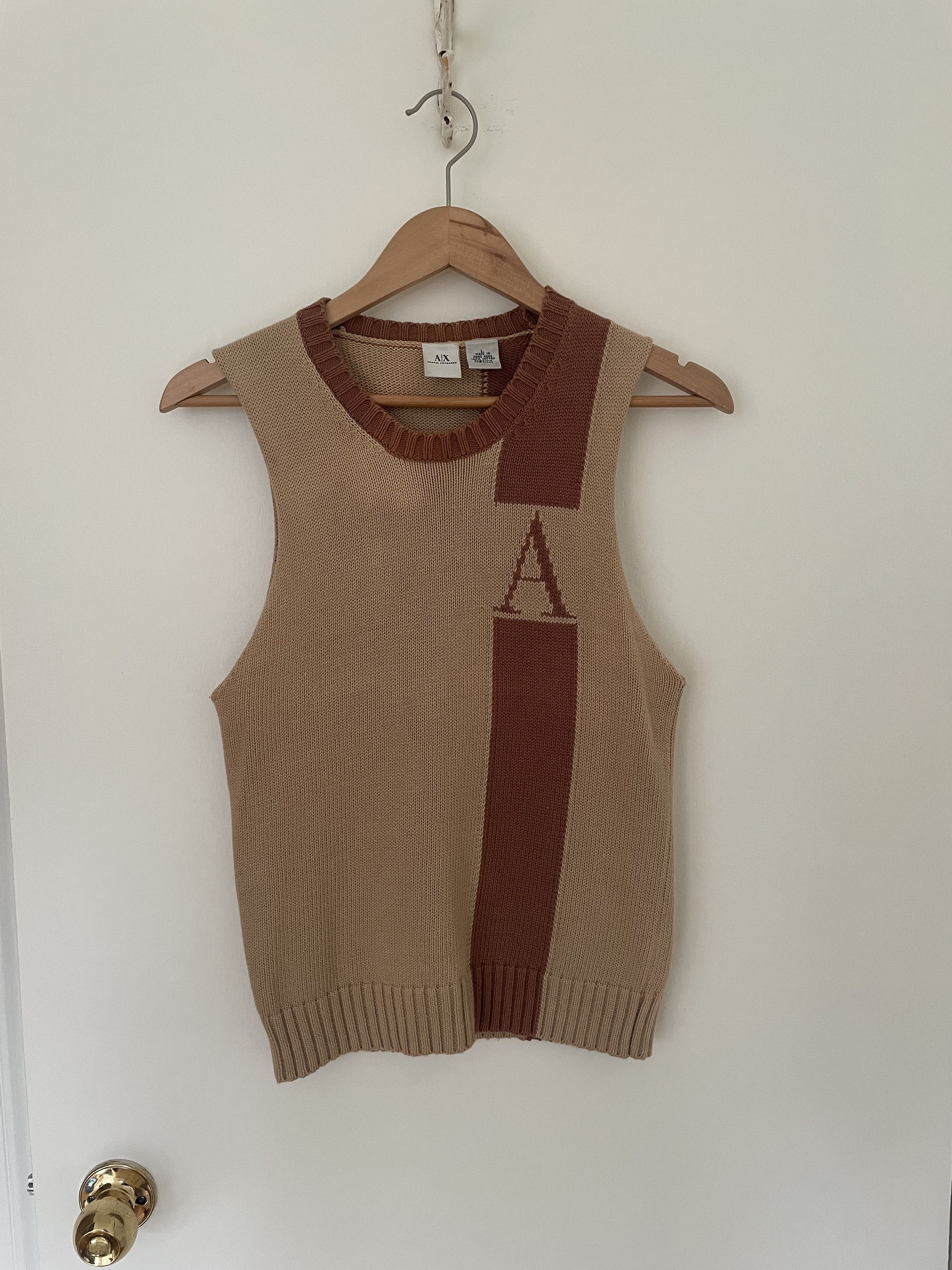 Armani Exchange Vintage Armani Exchange Sleeveless Knit Tanktop Size US M / EU 48-50 / 2 - 1 Thumbnail
