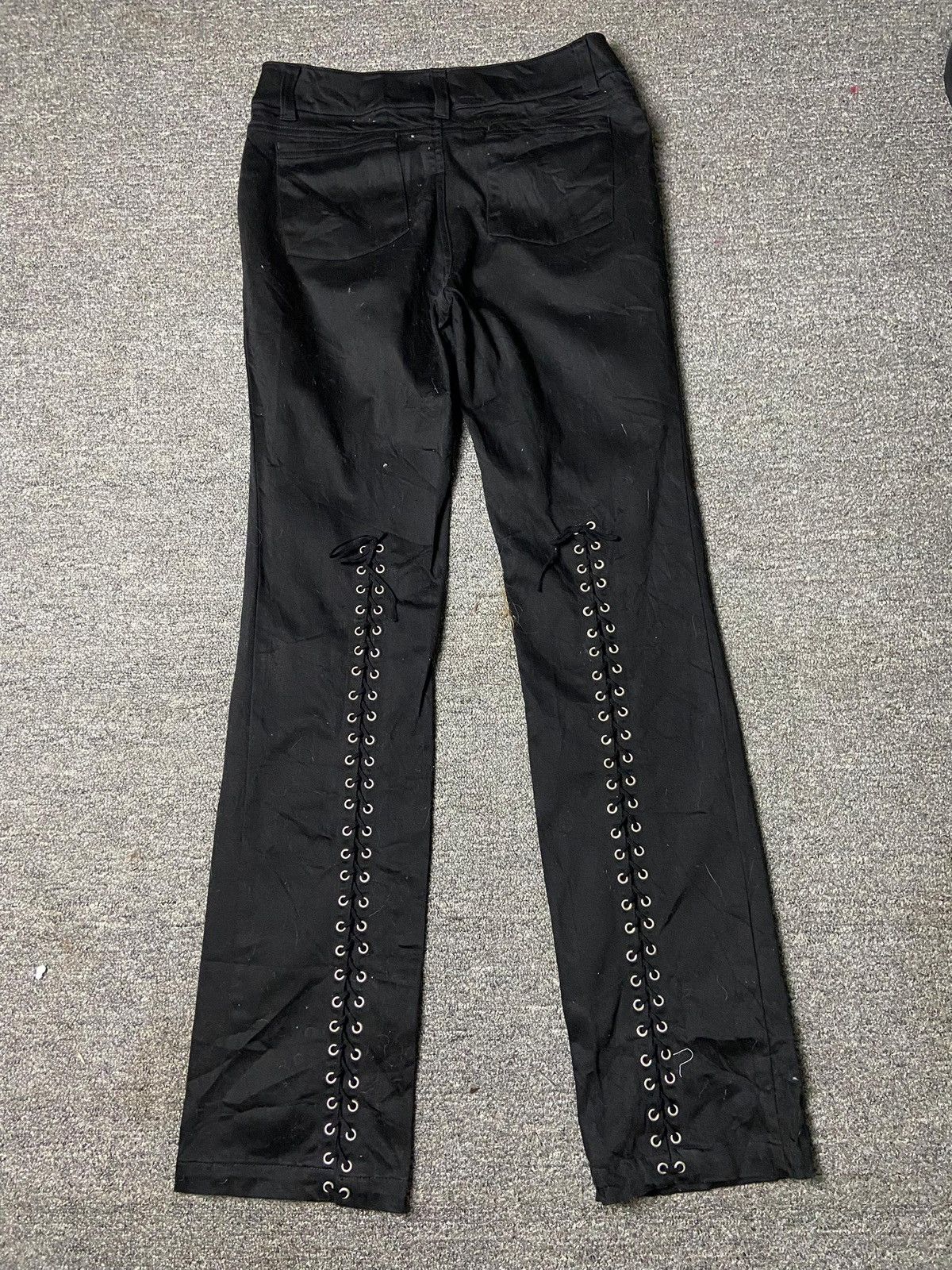 Japanese Brand Ryu Ryu Japanese Brand Punk Back Lace Up Pants (161) Size US 28 / EU 44 - 1 Thumbnail