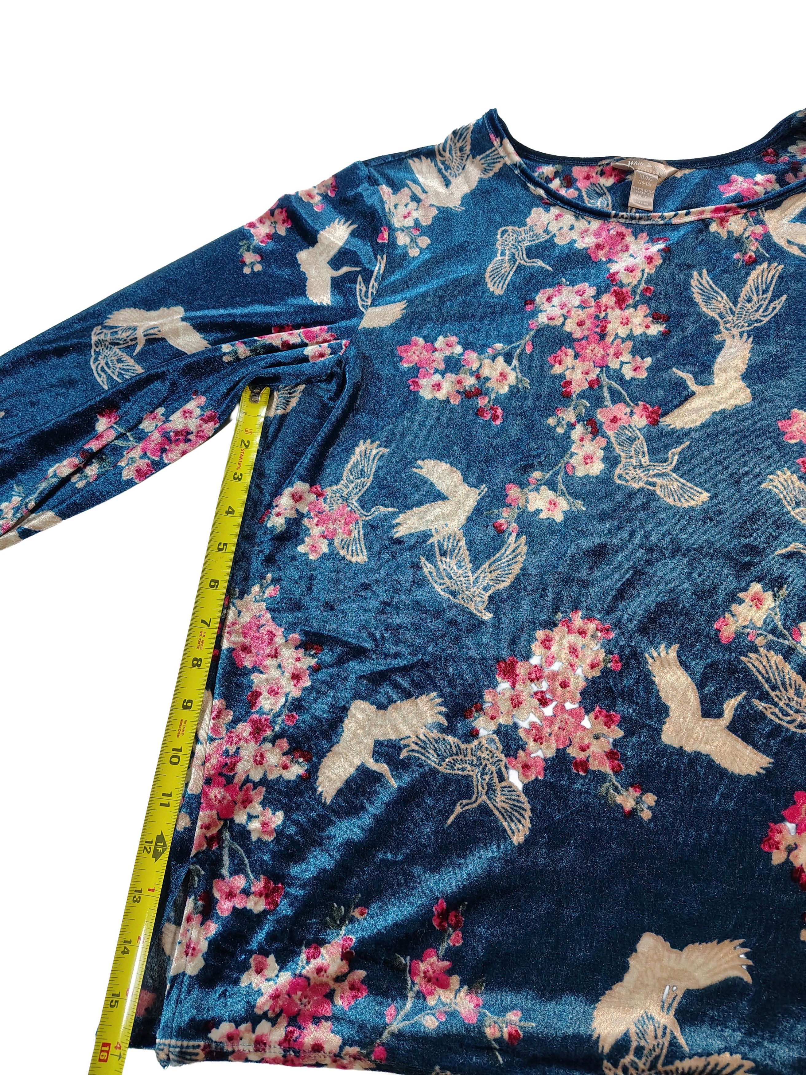 Other Women's XL Crane & Cherry Blossoms White Stag Soft Shirt Size XL / US 12-14 / IT 48-50 - 3 Thumbnail