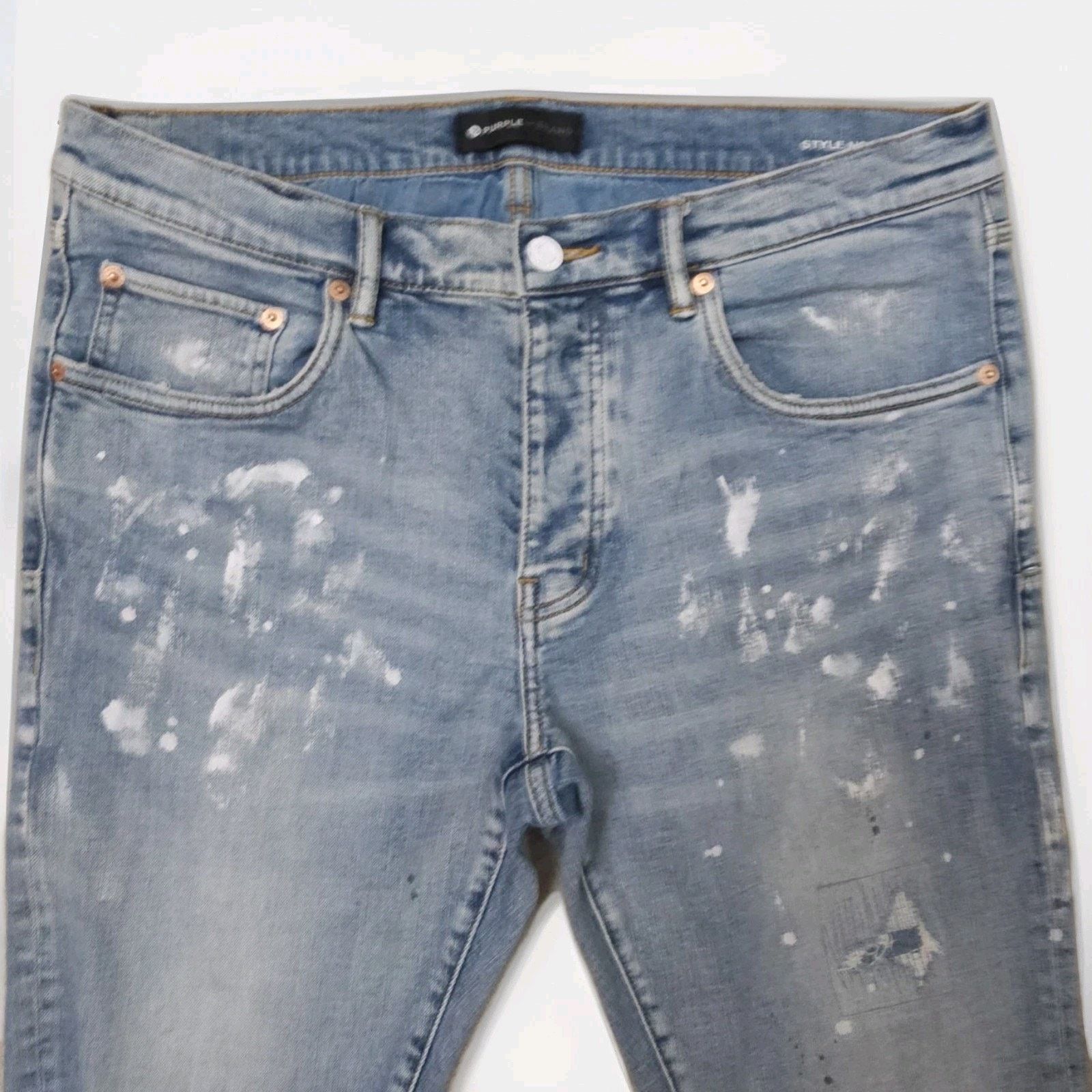 Purple Purple Brand P001 Slim Paint Splatter Denim Distressed 36 Size US 36 / EU 52 - 8 Thumbnail