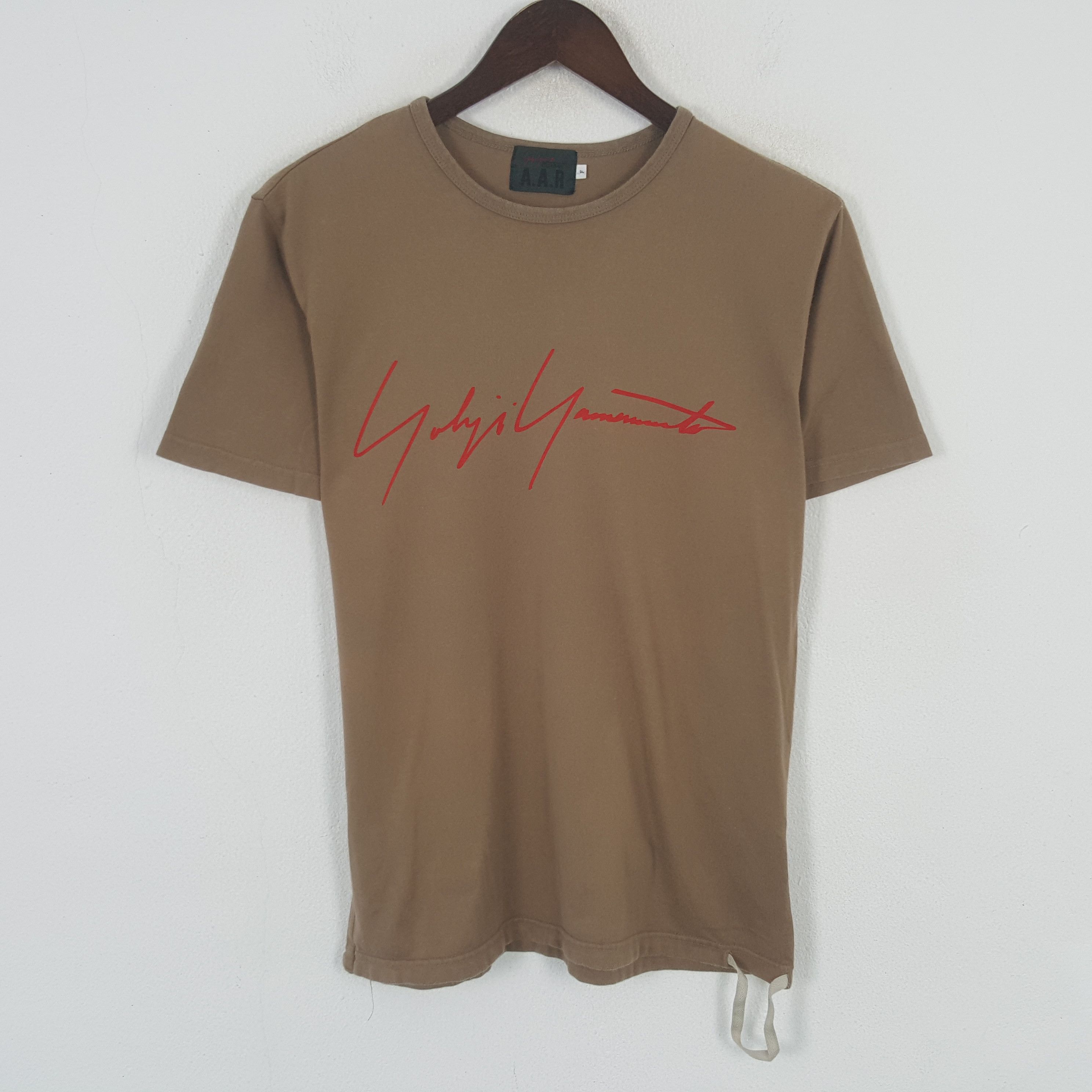 Japanese Brand × Vintage × Yohji Yamamoto Vintage Yohji Yamamoto AAR Custom Spell Out Logo Tshirt Size US S / EU 44-46 / 1 - 1 Thumbnail