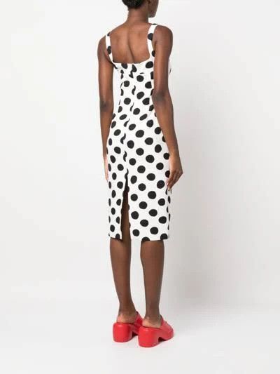 Marni o1w1db10824 Midi Dress in Black/White Size XL / US 12-14 / IT 48-50 - 3 Thumbnail
