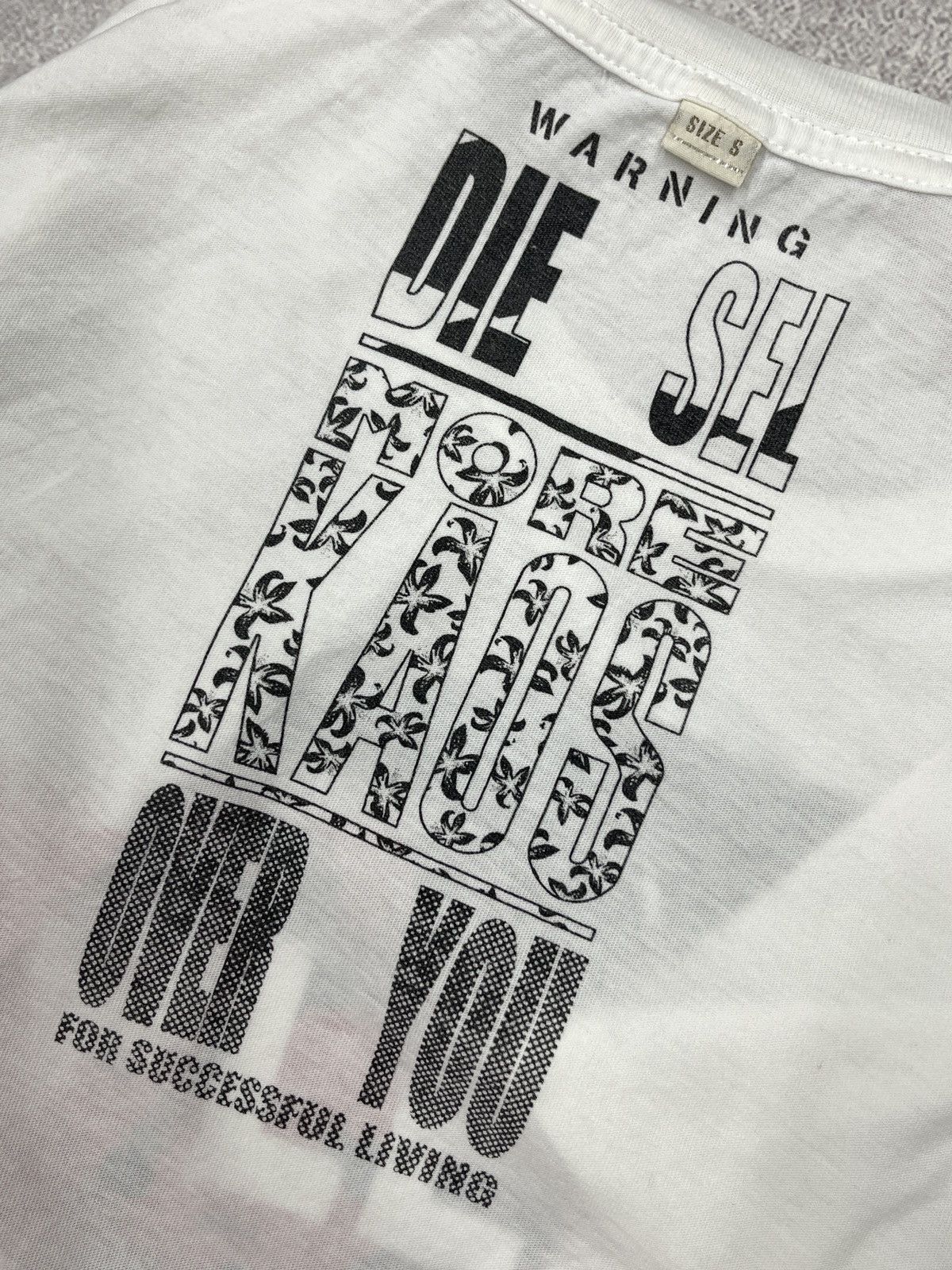 Diesel Mens Diesel T Shirt White Big Logo Punk More Kaos Size S Size US S / EU 44-46 / 1 - 7 Thumbnail
