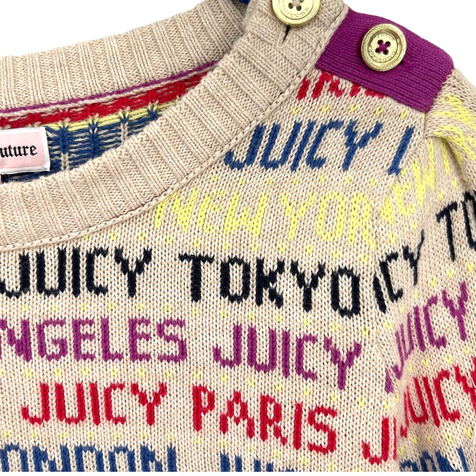 Juicy Couture Juicy Couture Logo Word Sweater Puff Shoulders Cotton XS/S Size S / US 4 / IT 40 - 4 Thumbnail