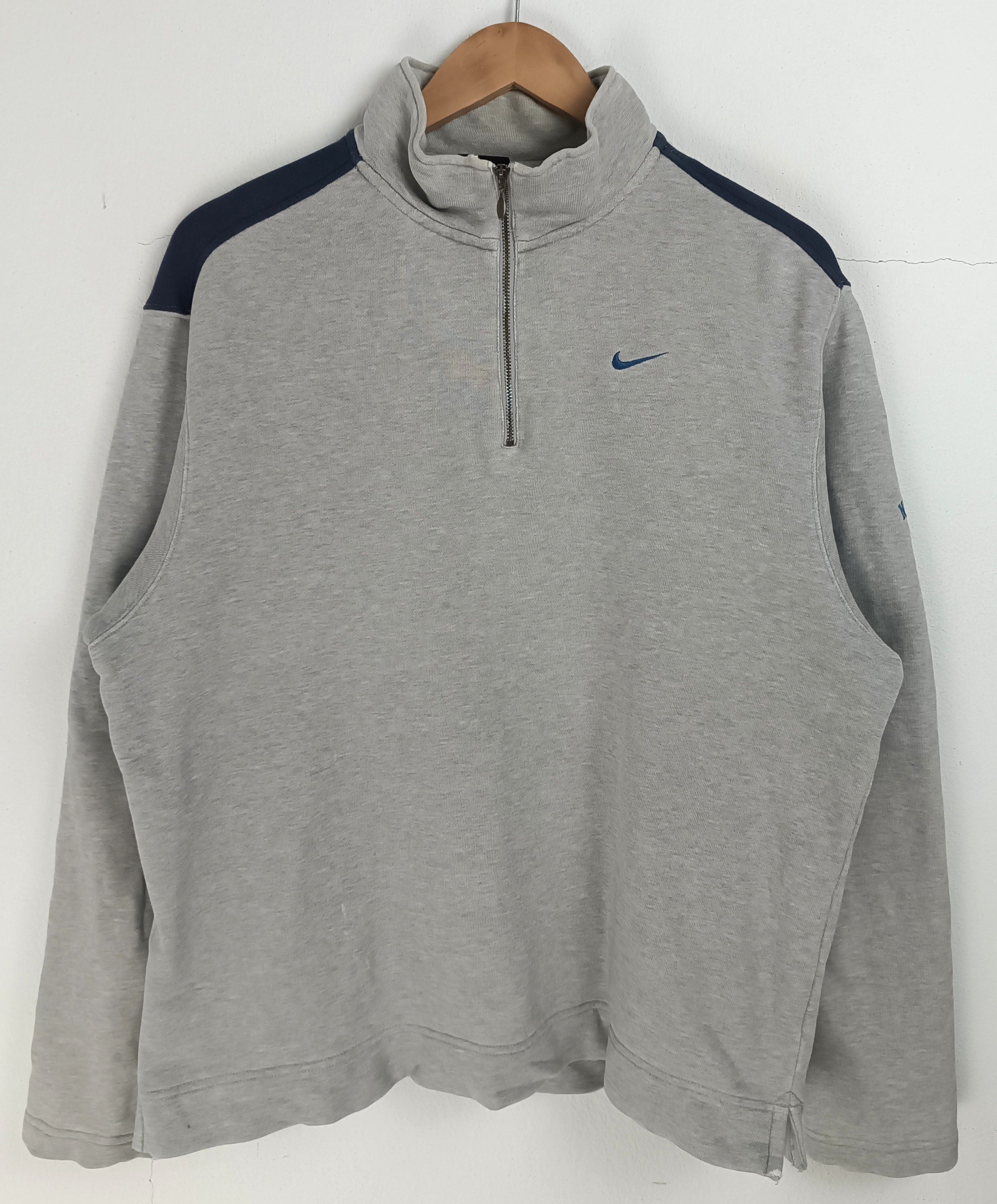 Nike THRASHED FADED VINTAGE Y2K NIKE HALF ZIPPER VERY RARE Size US M / EU 48-50 / 2 - 3 Thumbnail