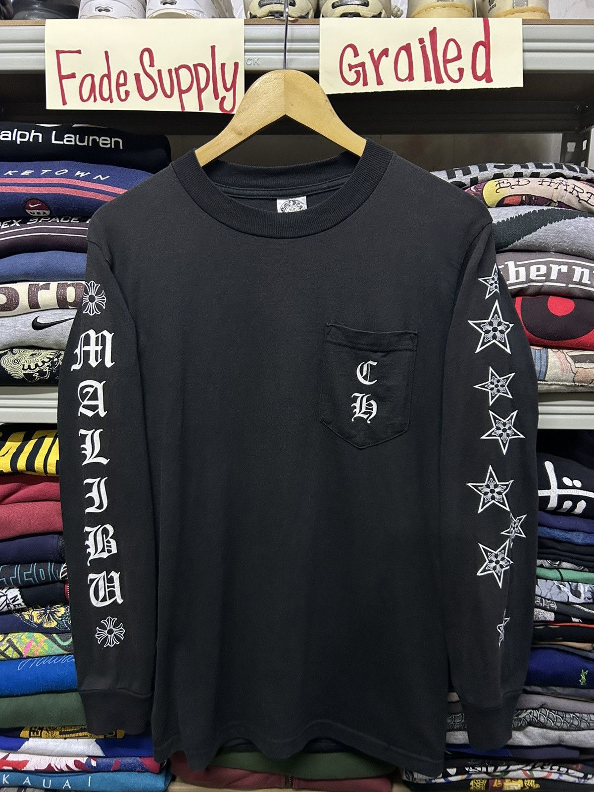 Chrome Hearts Malibu Exclusive Stars L/S T-Shirt ロンT Chrome Hearts Malibu Exclusive Stars L/S T-Shirt Black Men's