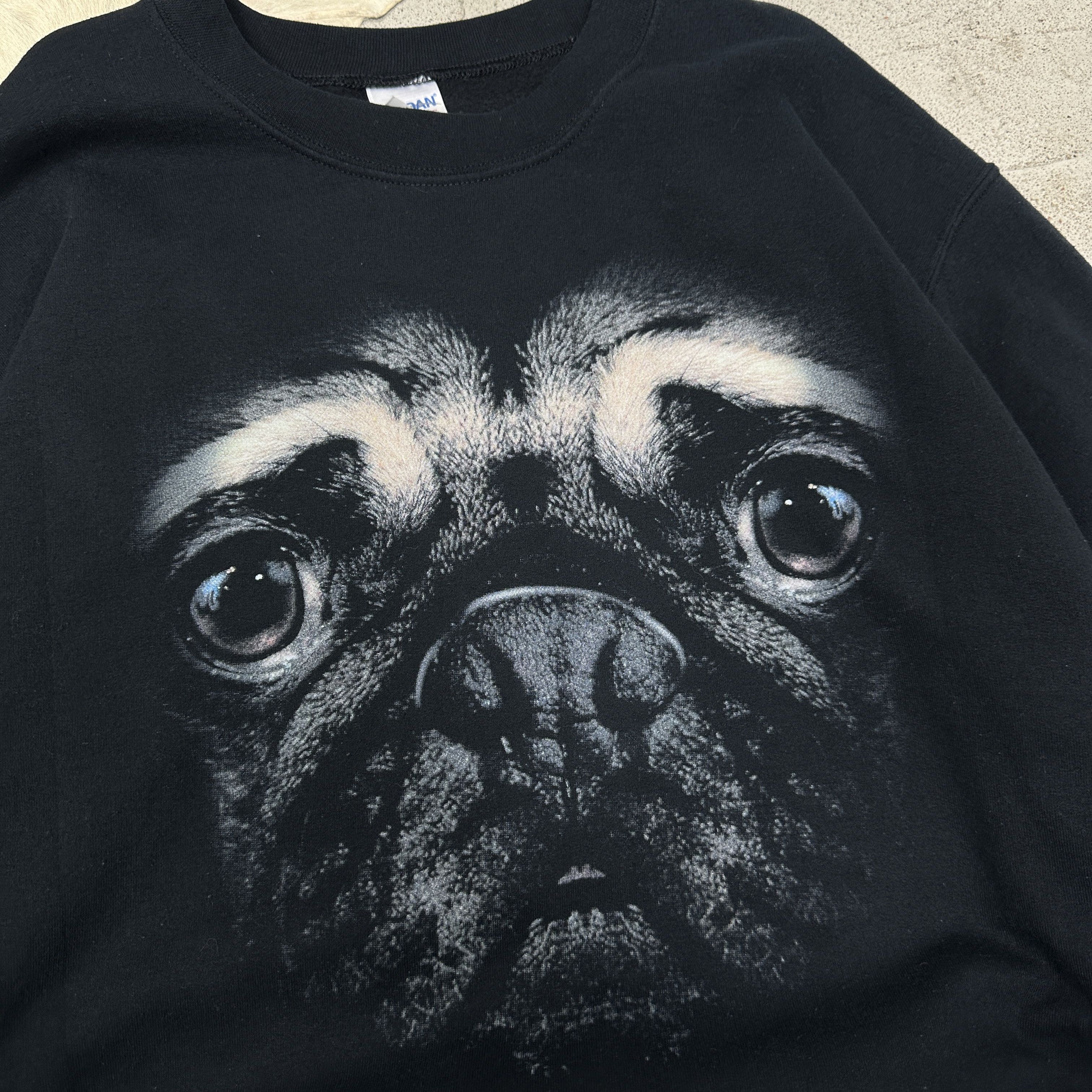 Vintage Vintage Streetwear Casual Y2K Pug Sweatshirt 00s Size US L / EU 52-54 / 3 - 2 Thumbnail