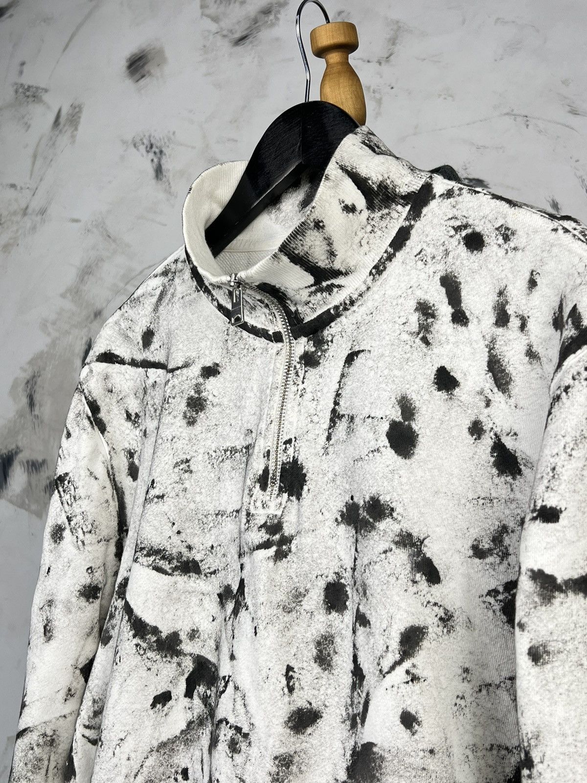Allsaints AllSaints Custom Half Zip Sweatshirt Size M - L Size US L / EU 52-54 / 3 - 3 Thumbnail