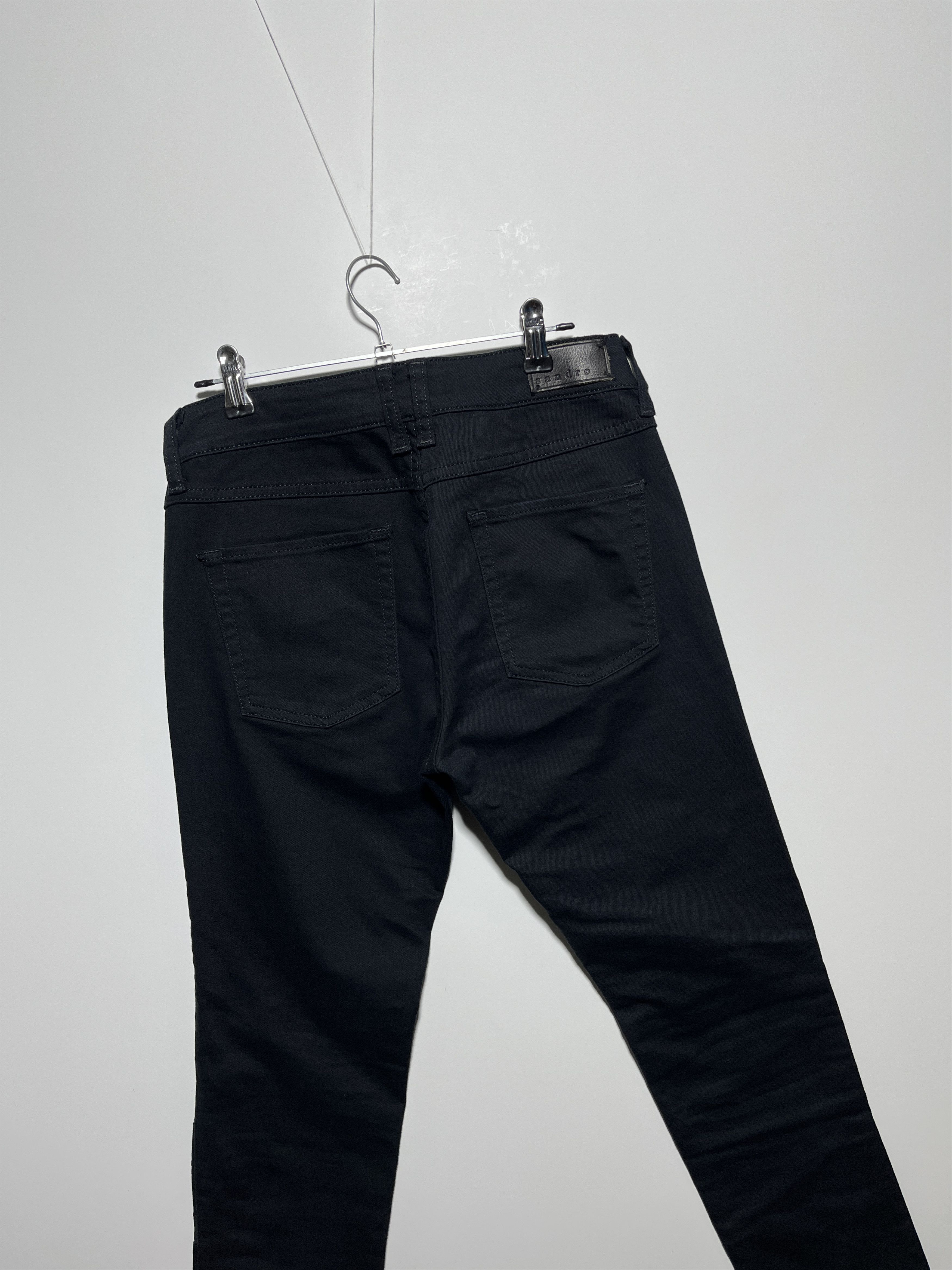 Sandro Sandro Women's Black Biker Jeans Pants Size FR 38 Size 27" / US 4 / IT 40 - 5 Thumbnail