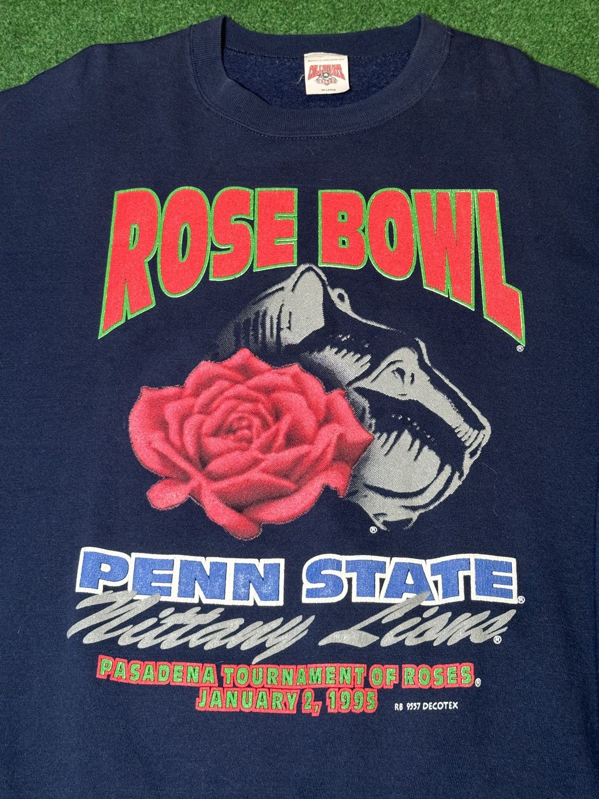 Vintage Vtg 90s Penn State Nittany Lions Rose Bowl Boxy Sweatshirt Size US XXL / EU 58 / 5 - 2 Thumbnail