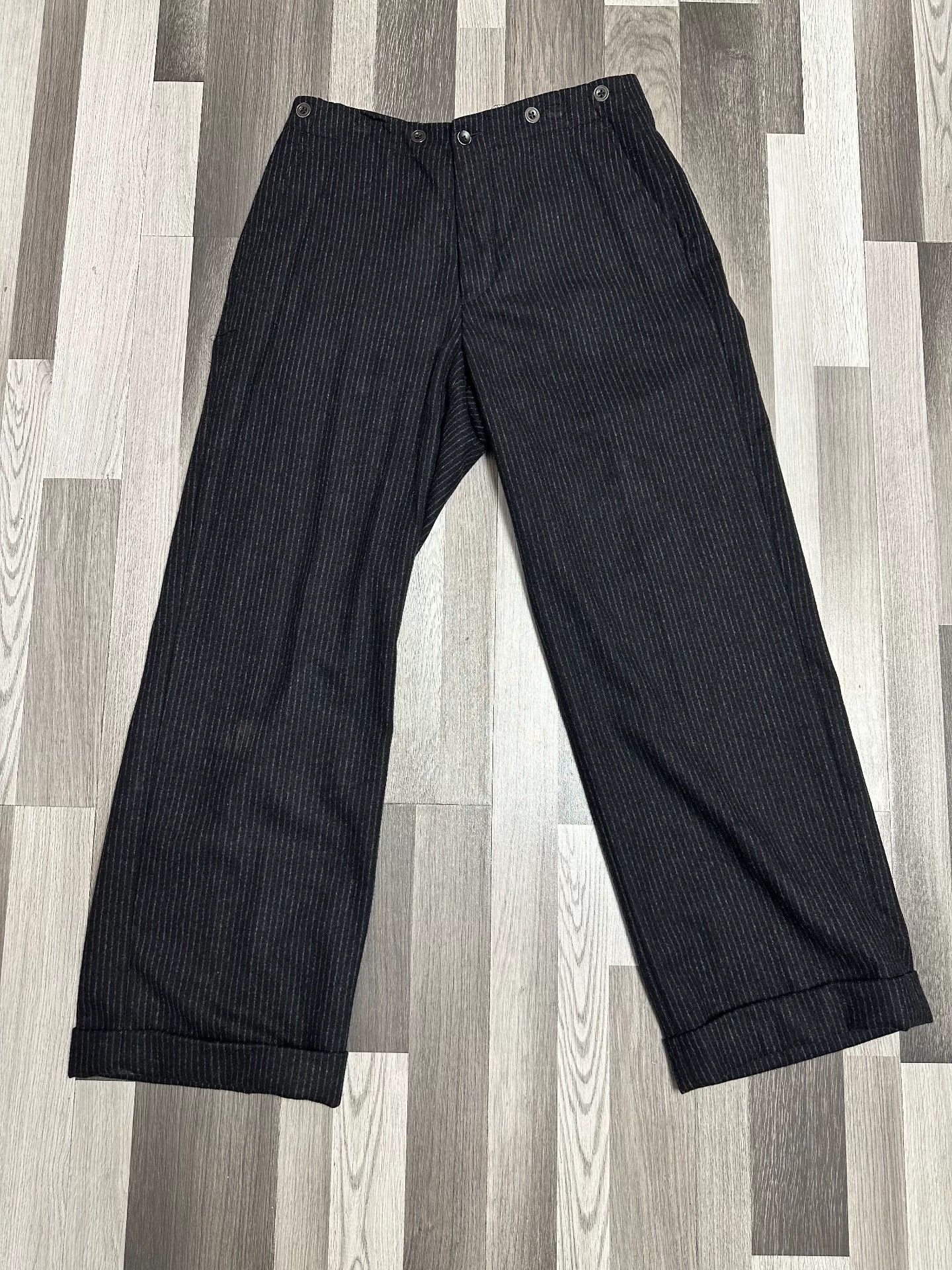 Polo Ralph Lauren Polo Ralph Lauren Black Striped Trousers Size US 32 / EU 48 - 1 Thumbnail