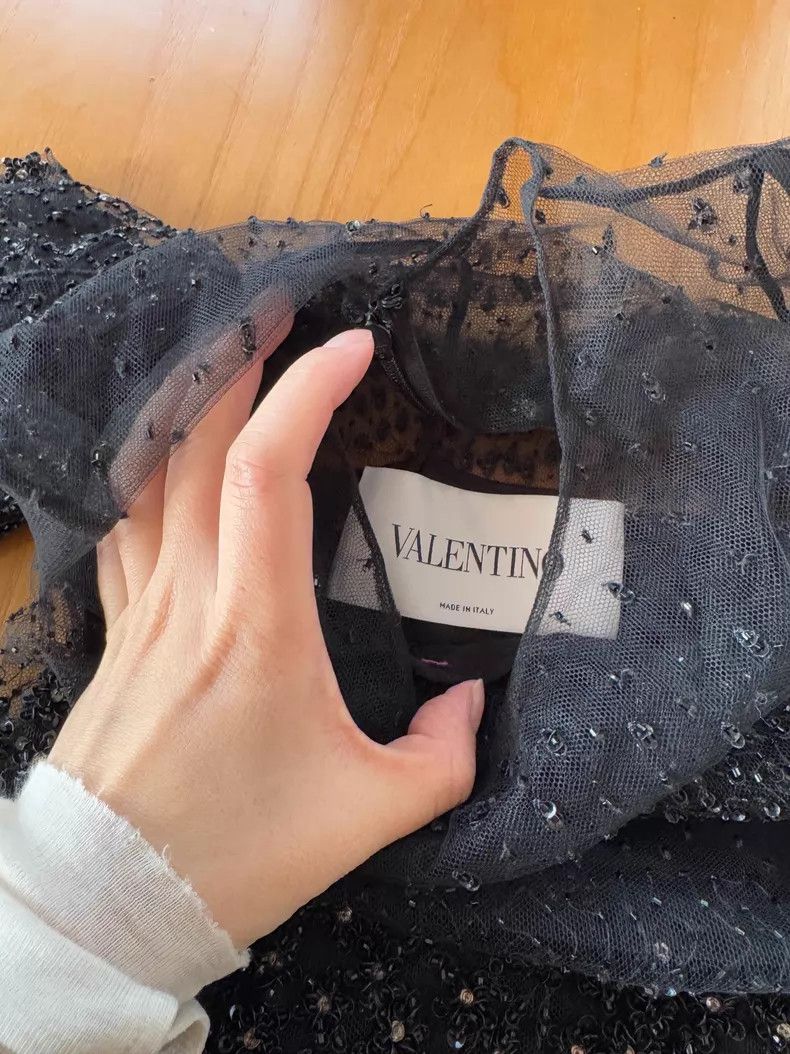 Valentino Valentino Black mesh dress skirt Size S / US 4 / IT 40 - 2 Thumbnail
