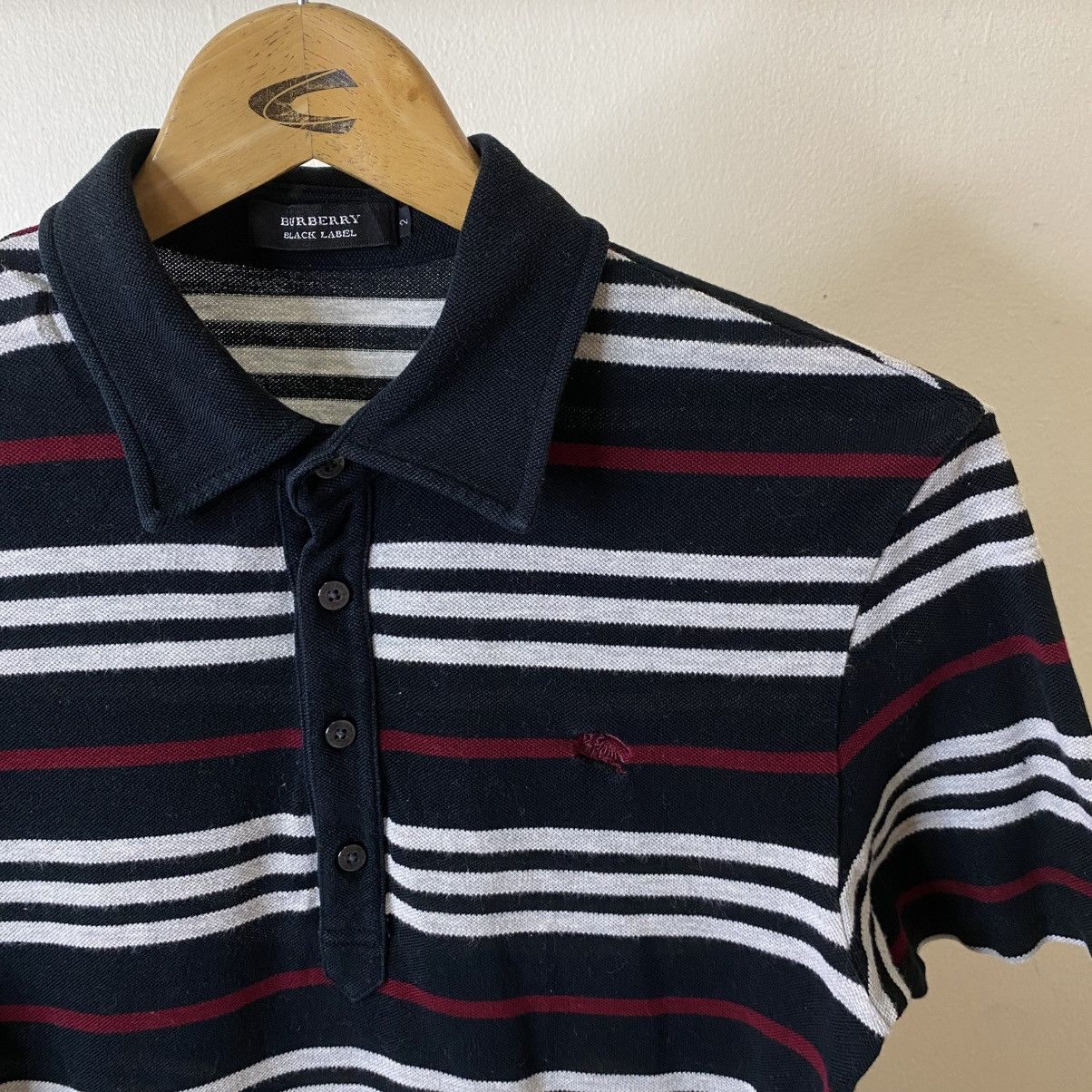 Burberry Burberry Black Label Stripes Polo T Shirt Size US S / EU 44-46 / 1 - 2 Thumbnail
