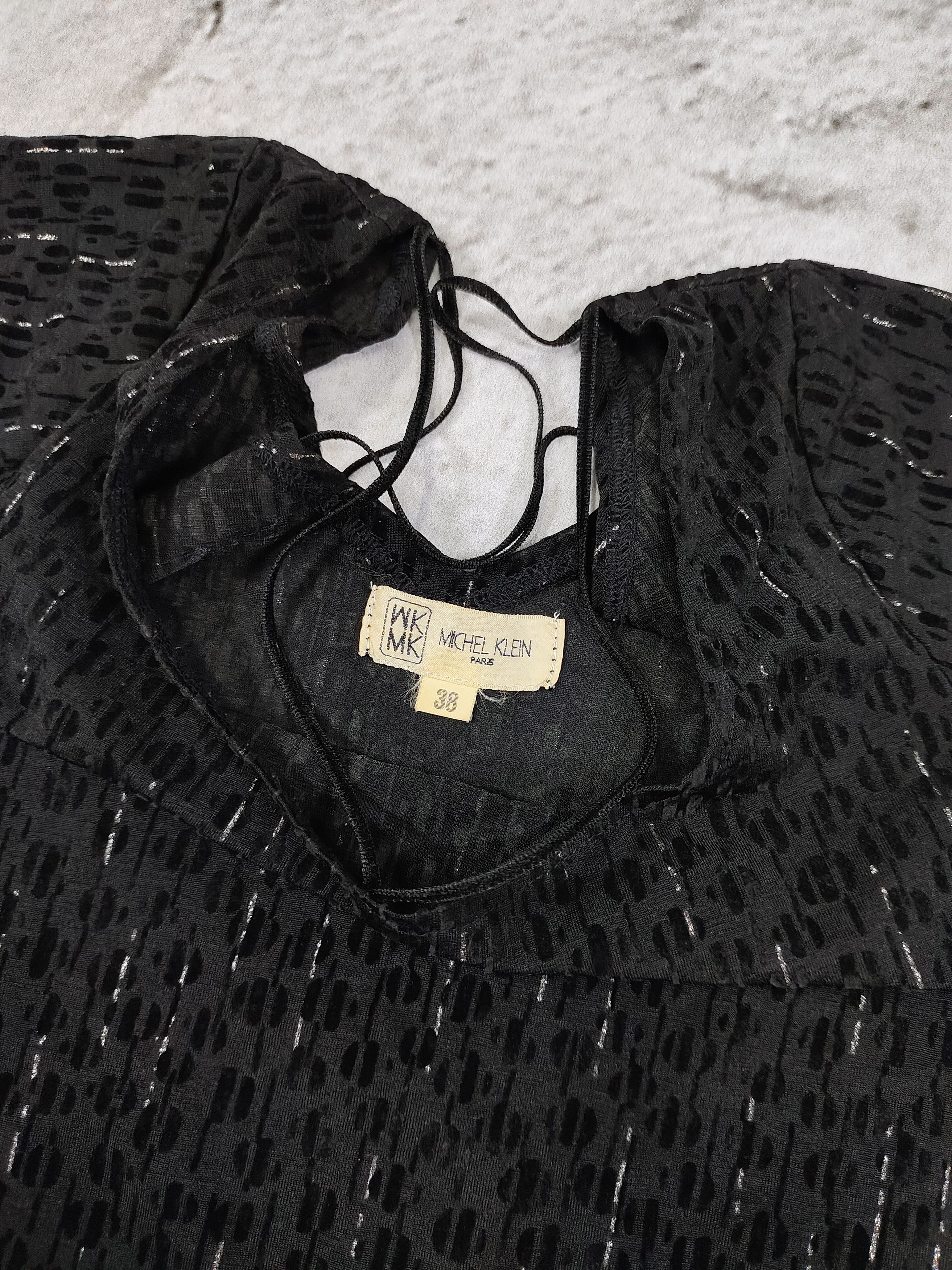 Michel Klein 2000s Michel Klein-Gothic Textured Abstract Dash Pattern Top Size M / US 6-8 / IT 42-44 - 8 Thumbnail