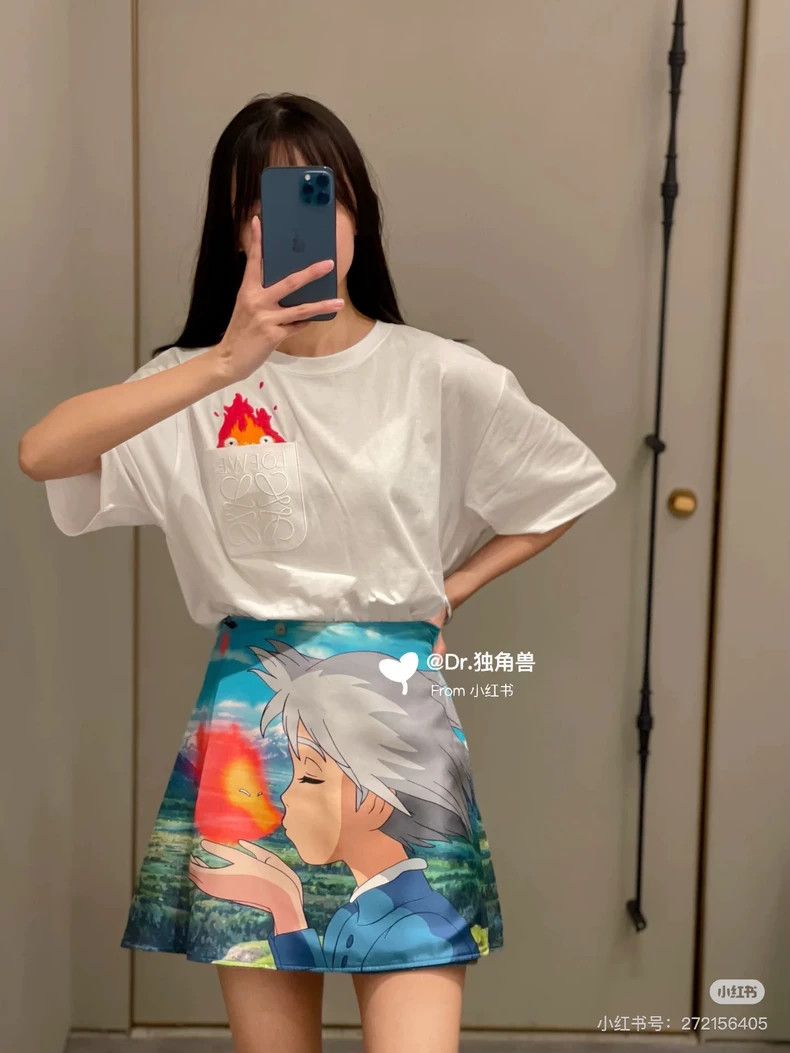 Loewe LOEWE A thousand bird and Gege pattern half skirt in short Size S / US 4 / IT 40 - 9 Thumbnail