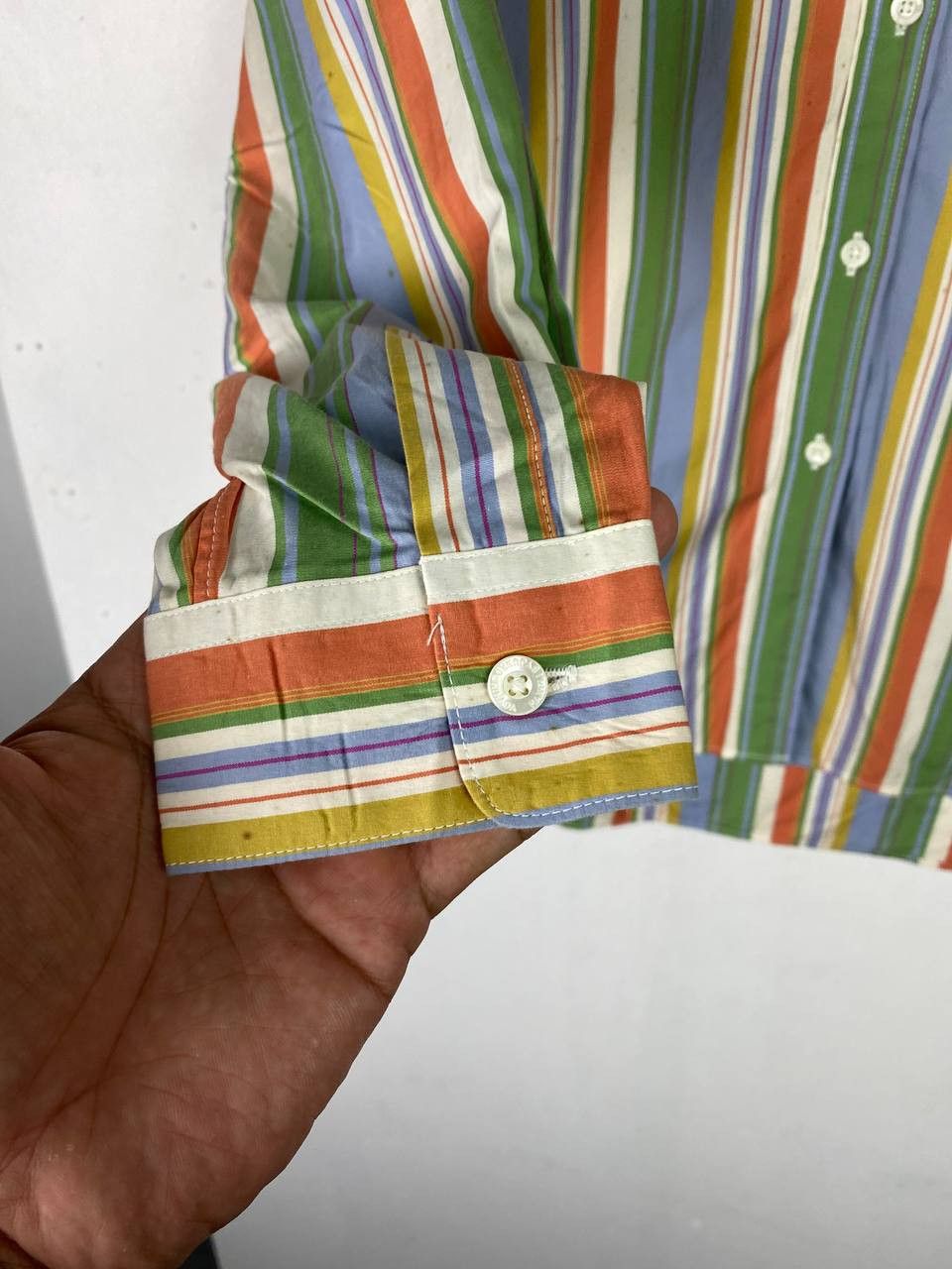 Junko Shimada vintage 90s maxfli by junko shimada striped shirt Size US L / EU 52-54 / 3 - 6 Thumbnail