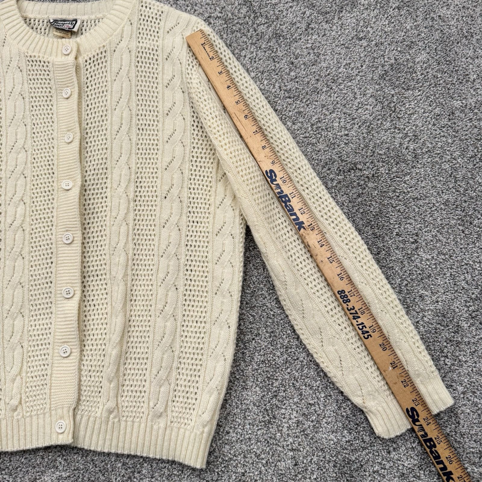 Other 80s Vintage Keneth Too Plus Cardigan Women 1X Plus Fisherman Size XL / US 12-14 / IT 48-50 - 3 Thumbnail