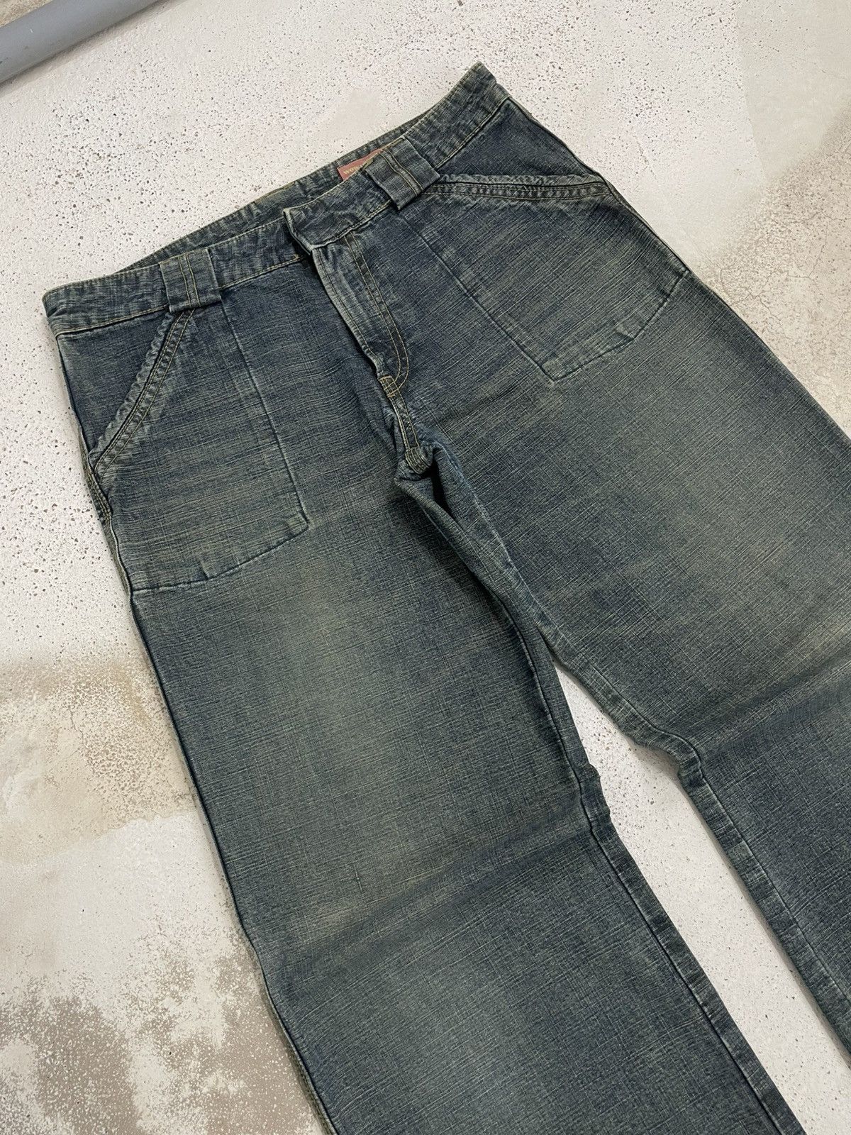 If Six Was Nine Crazy Y2K Mudwash I6W9 Wow Original Wide Leg Size US 29 - 4 Thumbnail
