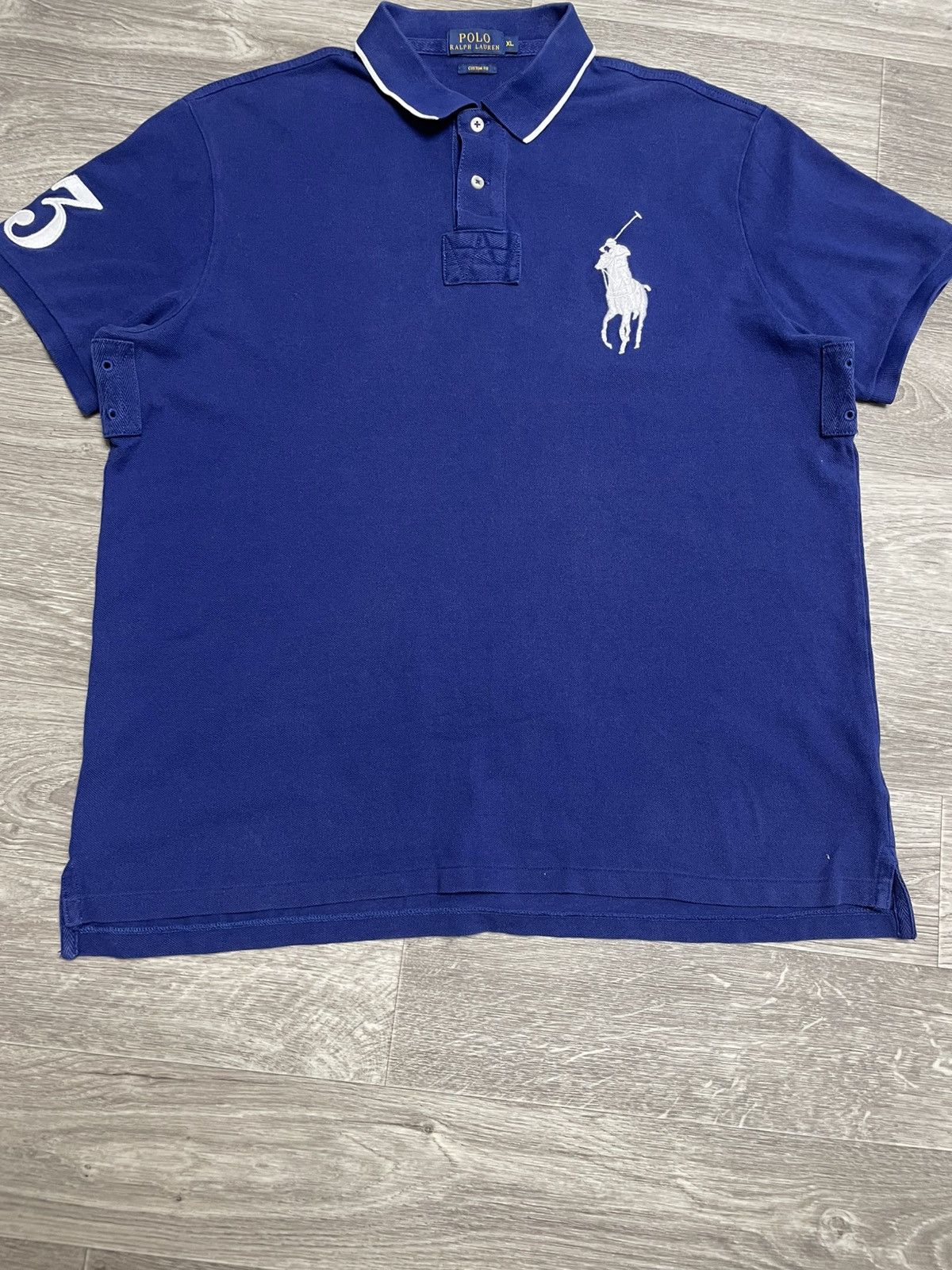 Rugby Ralph Lauren Vintage Polo Ralph Lauren Big Ponny Blue Rugby Polo Shirt Size US XL / EU 56 / 4 - 3 Thumbnail
