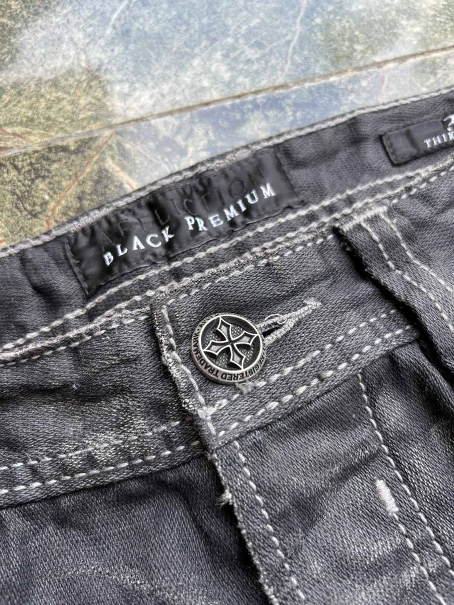 Affliction Y2K Affliction Black Premium Distressed Black Washed Jeans Size US 32 / EU 48 - 6 Thumbnail