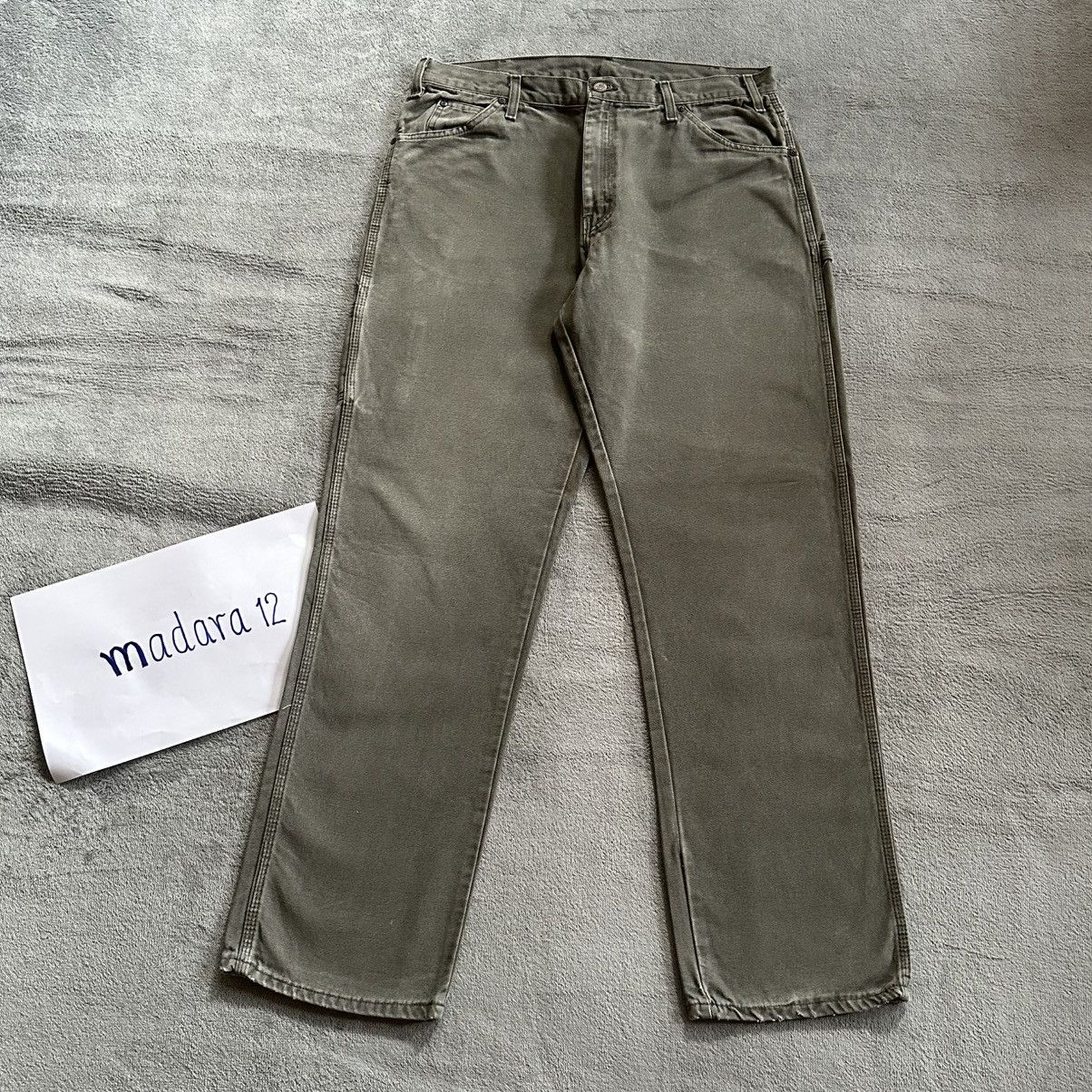 Carhartt × Dickies (36x33) Crazy Vintage Y2K Faded Dickies Carpenter Pants Moss Size US 36 / EU 52 - 1 Thumbnail